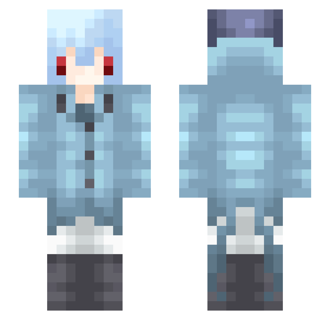 WWWWWWWWWWWWMMMM Minecraft skin, front and back view