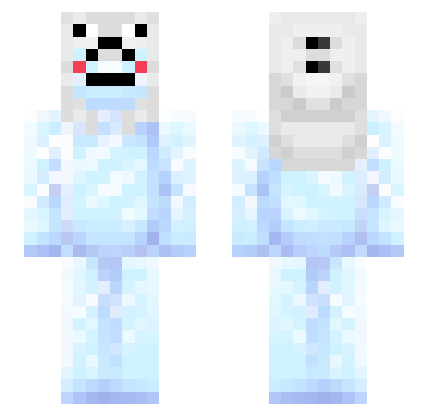 coldified Minecraft skin, front and back view