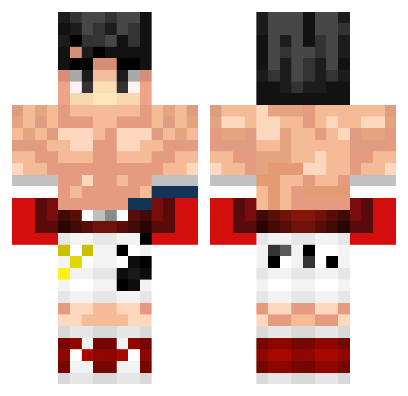 vice8612 Minecraft skin, front and back view