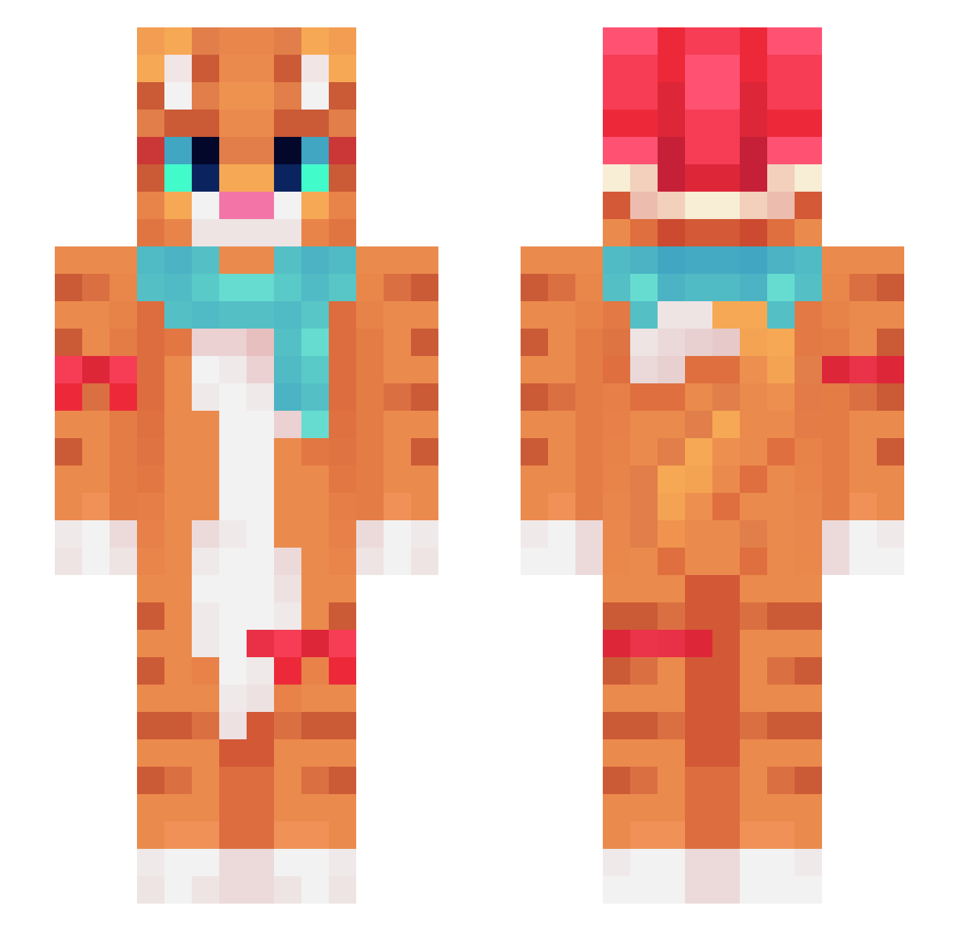 Peludo_Fofo Minecraft skin, front and back view
