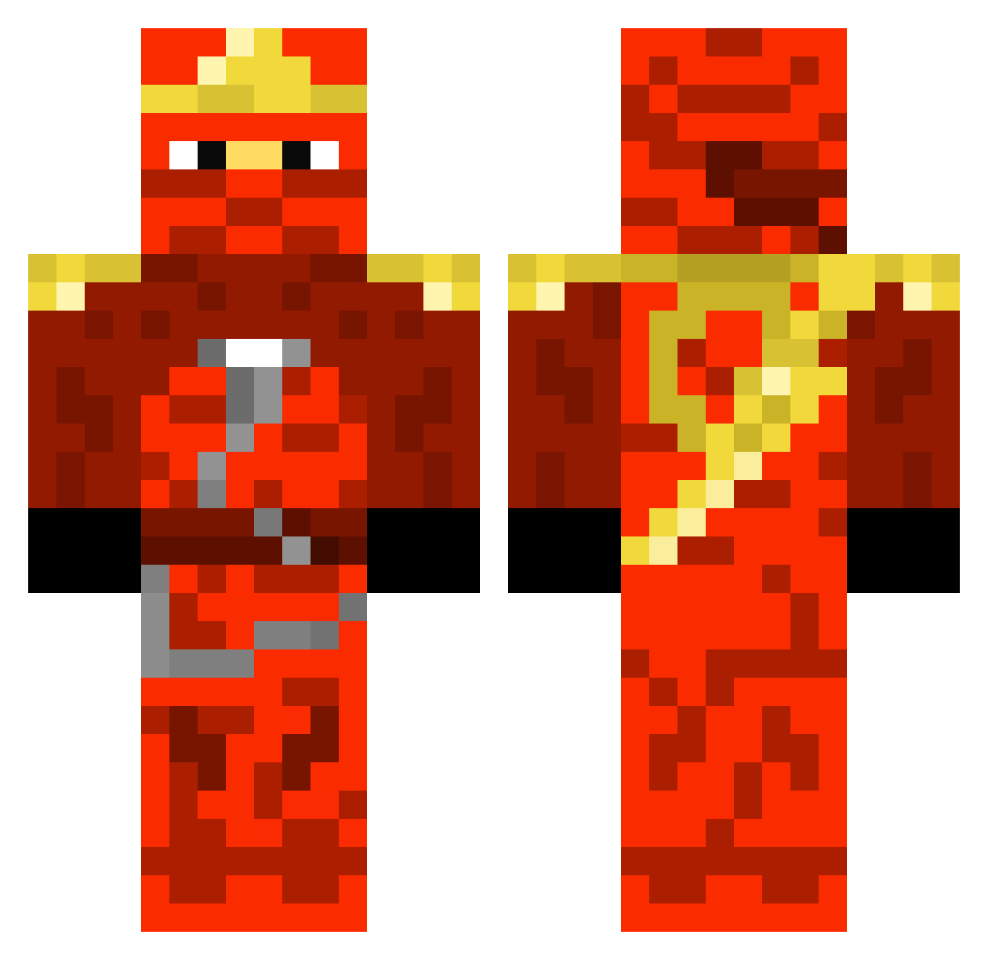 Joz_Goz Minecraft skin, front and back view