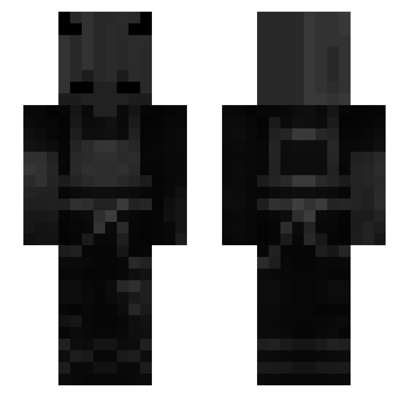 q4ty Minecraft skin, front and back view