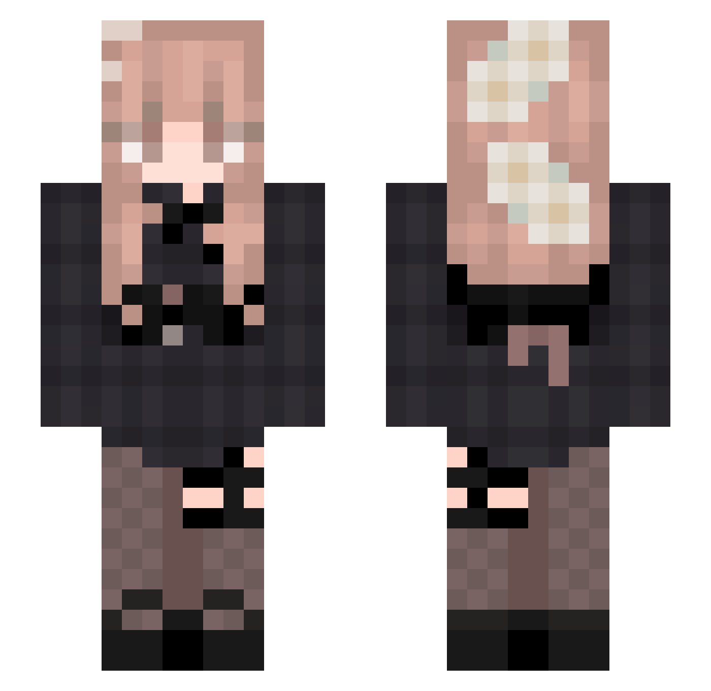 RinRiots Minecraft skin, front and back view