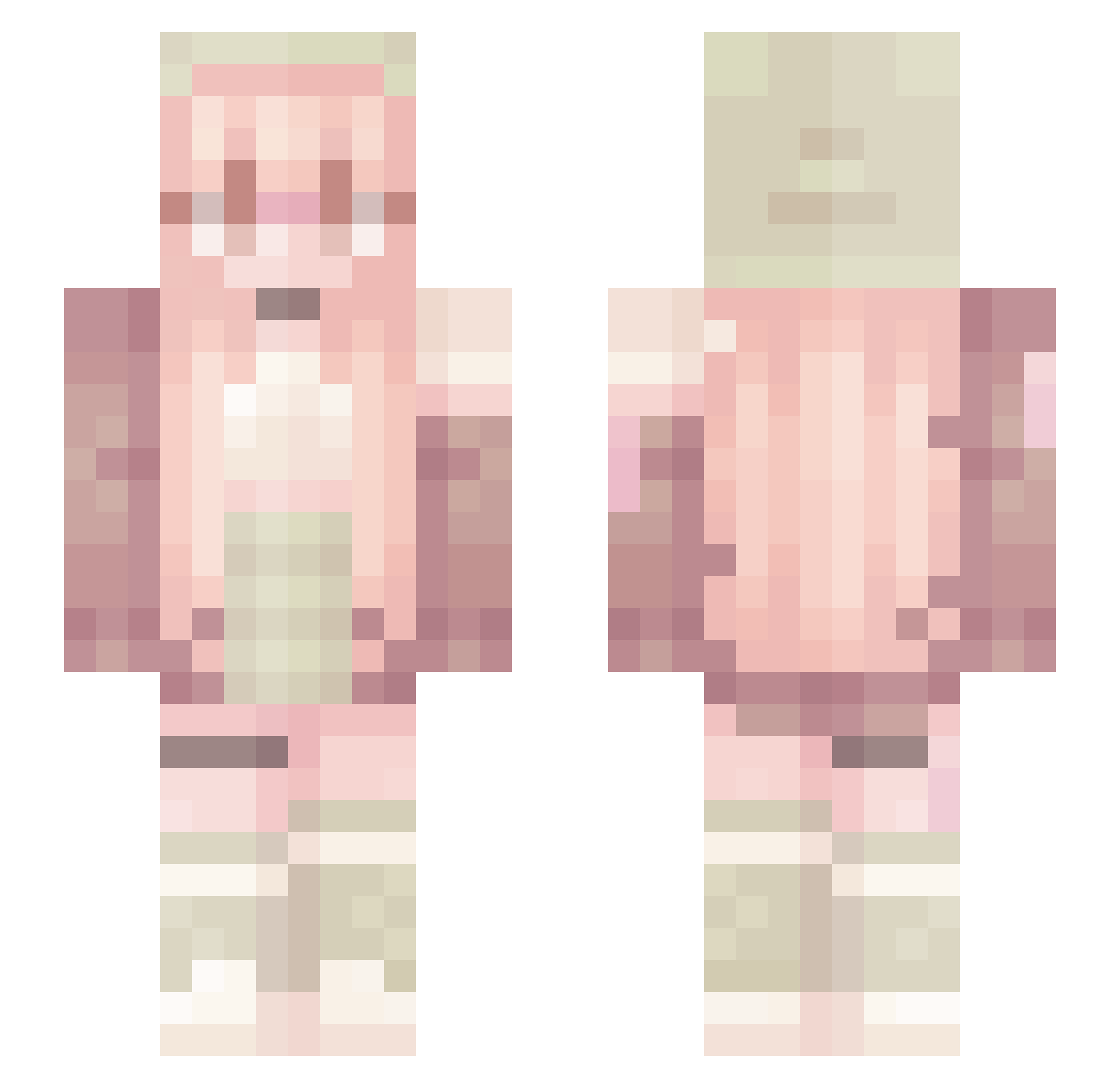 supernewhand Minecraft skin, front and back view