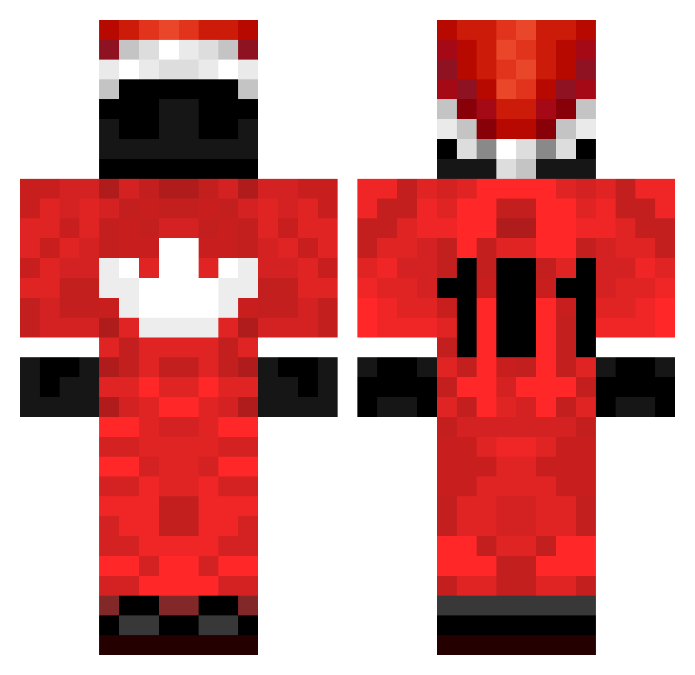 yLLL Minecraft skin, front and back view