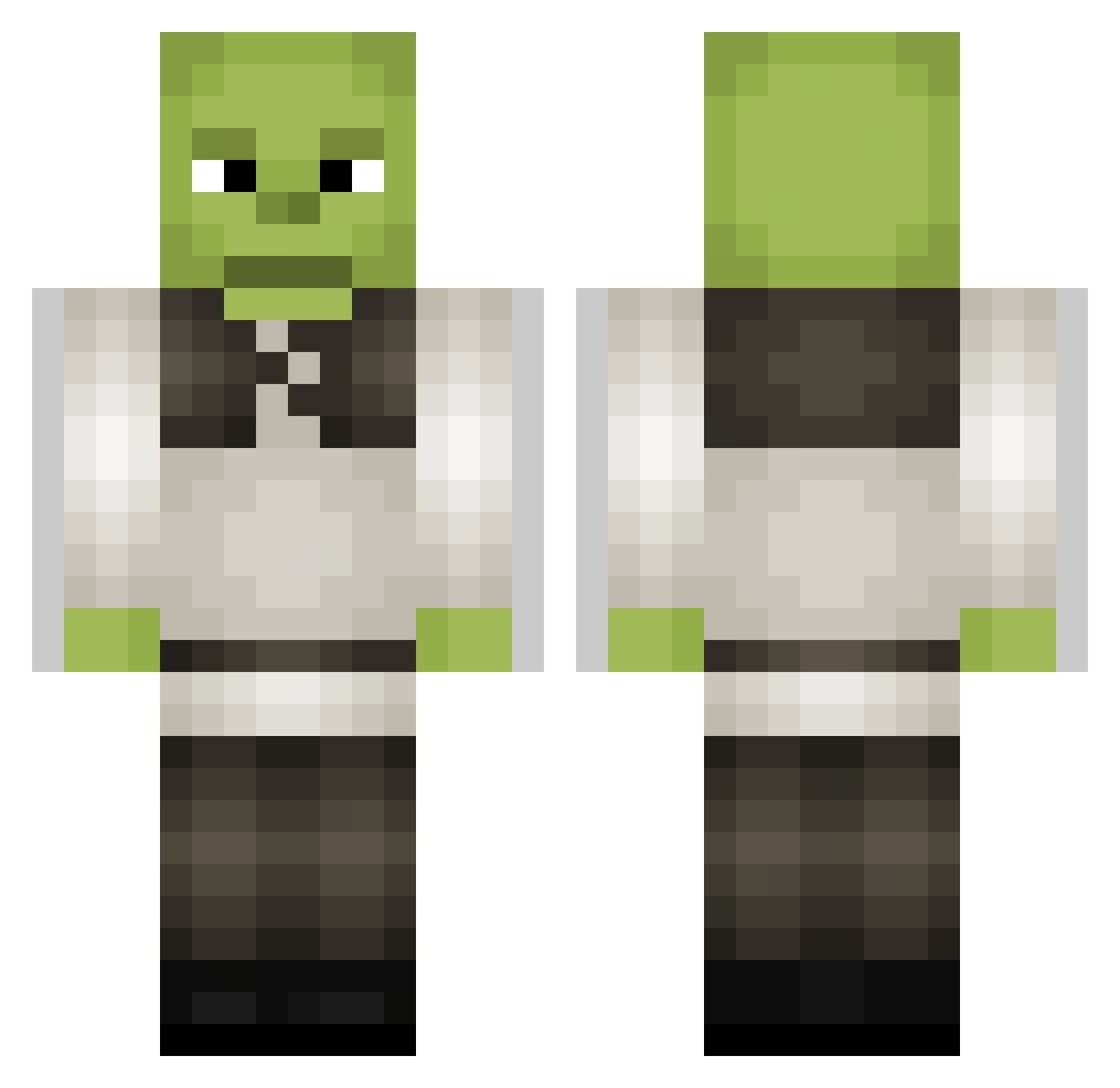 Mat5002 Minecraft skin, front and back view
