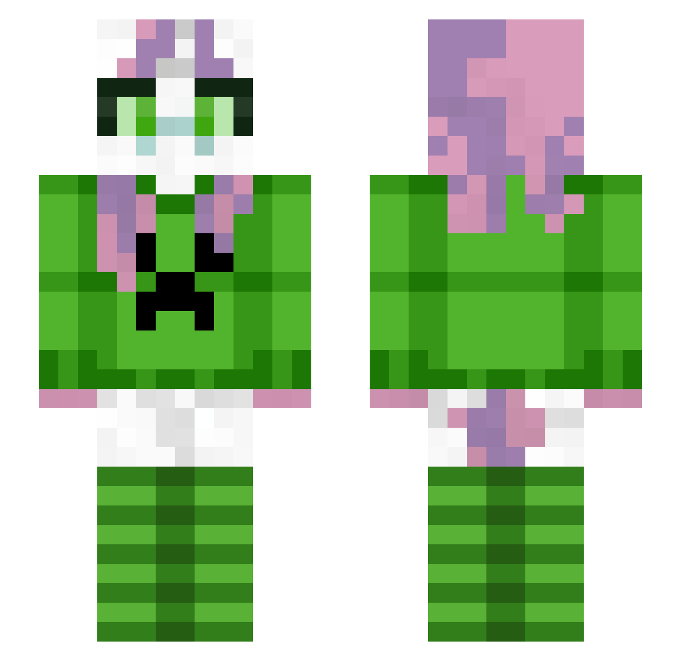 astratopic Minecraft skin, front and back view