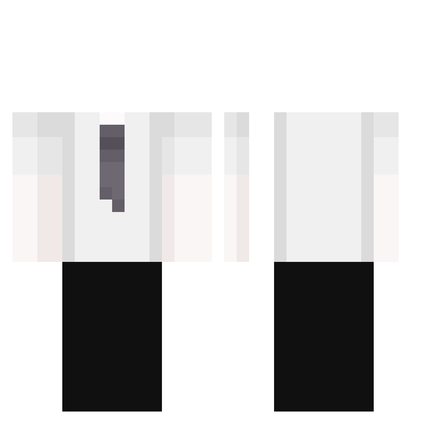 WizzLarass Minecraft skin, front and back view