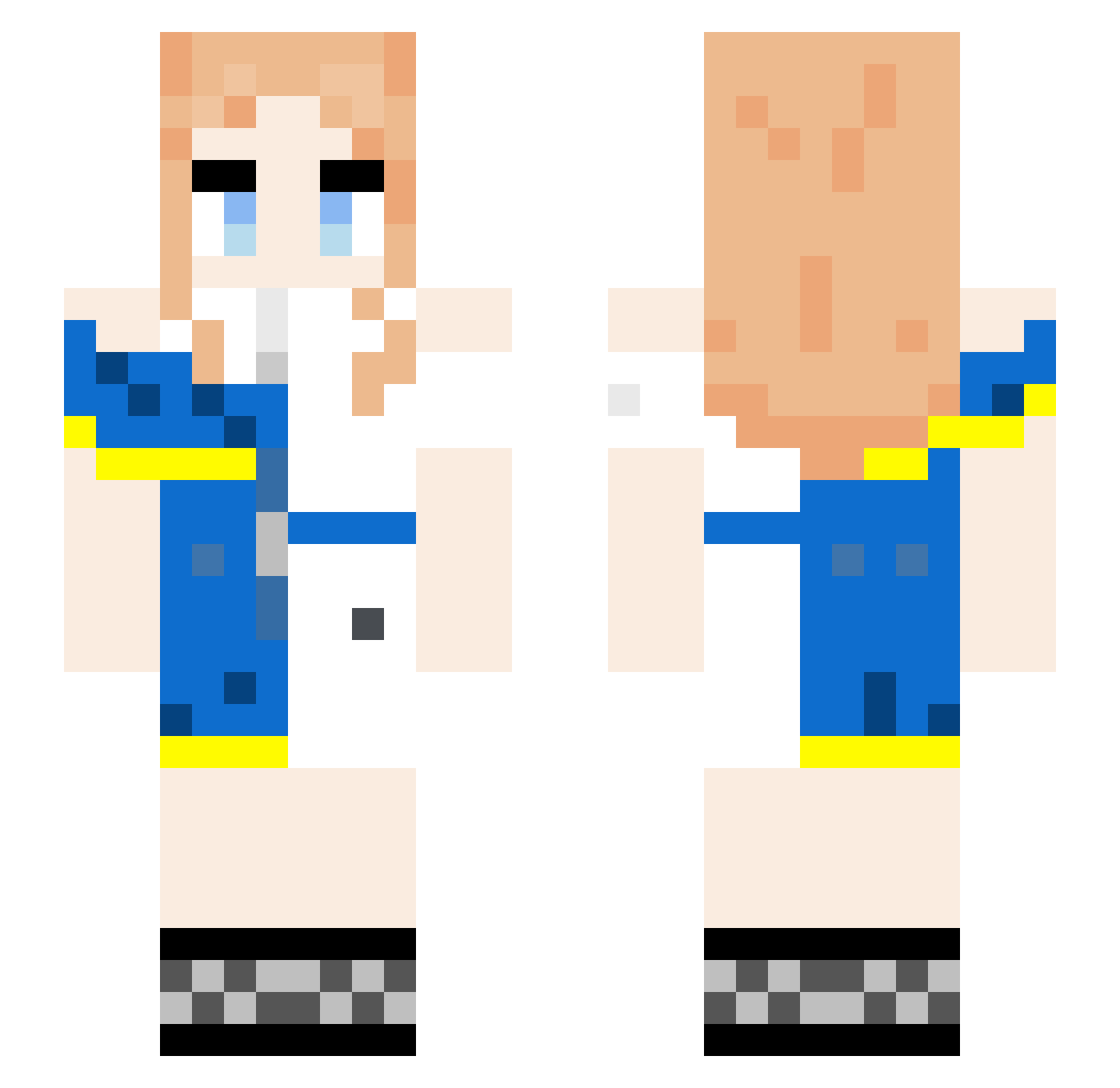x_tianer Minecraft skin, front and back view