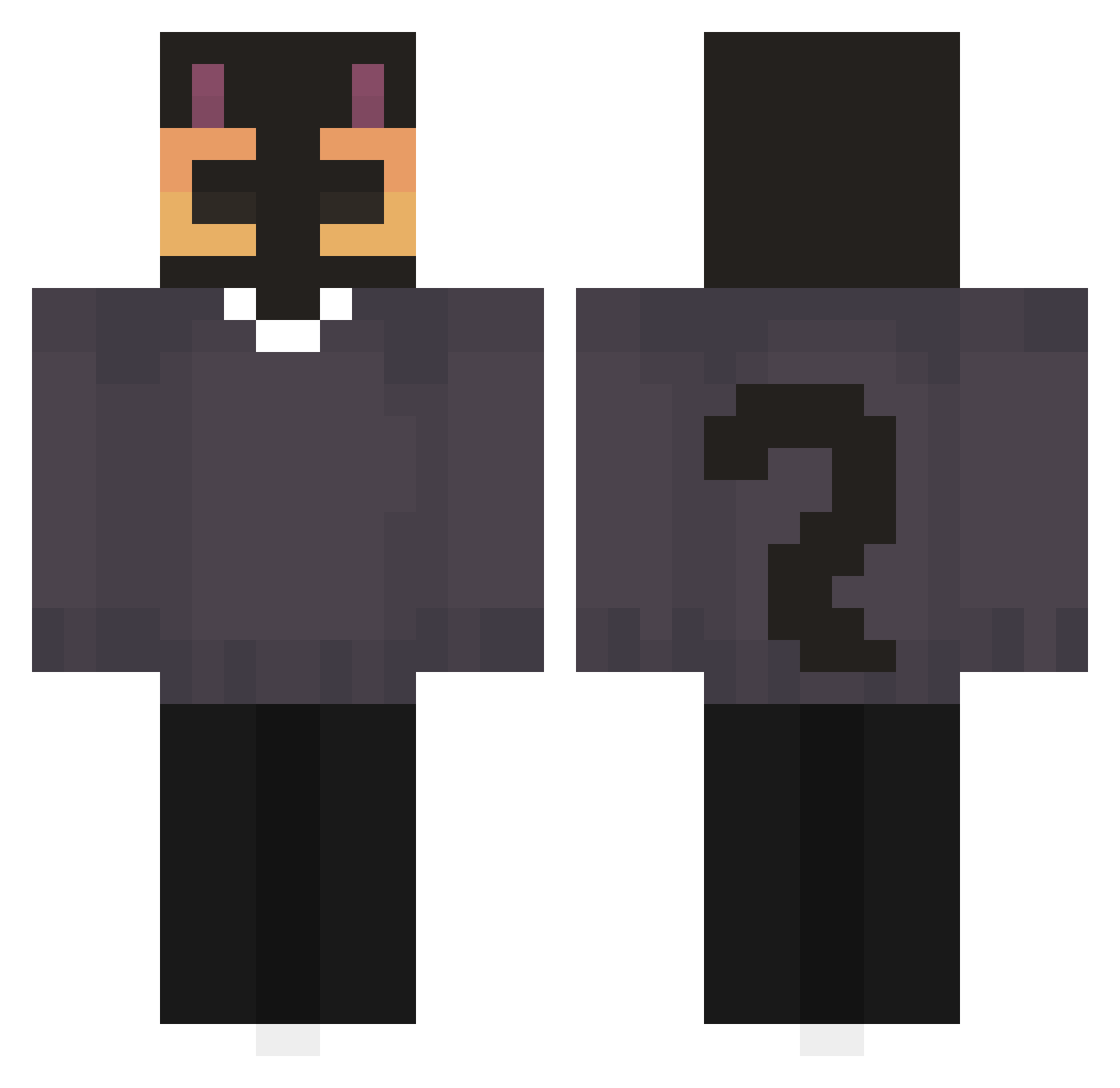 TheBreadSeller Minecraft skin, front and back view