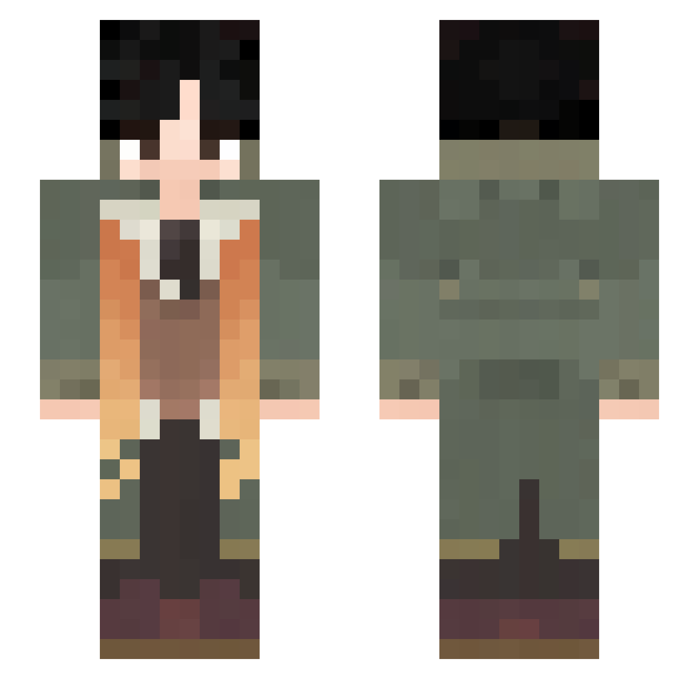 Ser_Ace Minecraft skin, front and back view