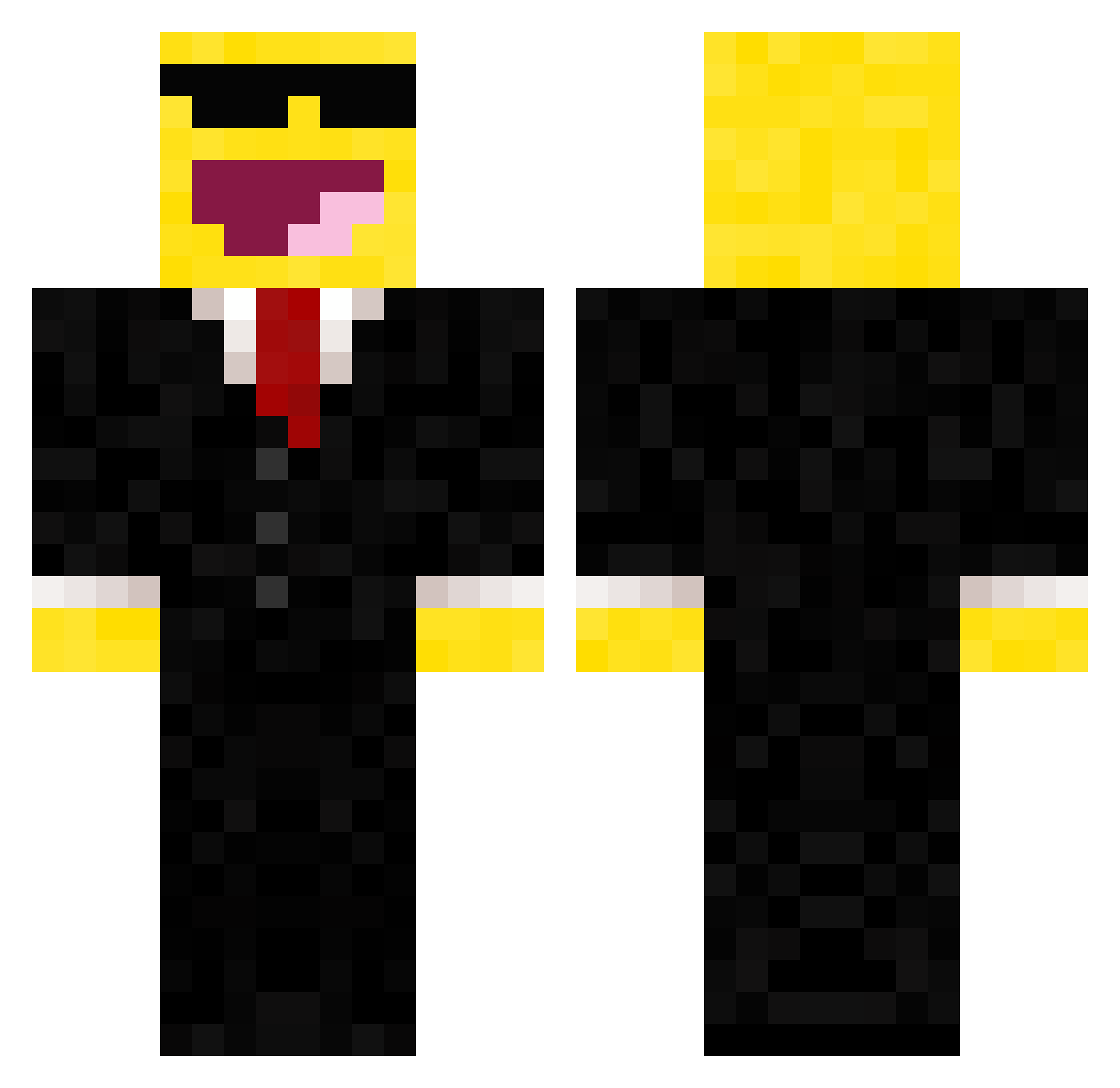 aloegardem Minecraft skin, front and back view