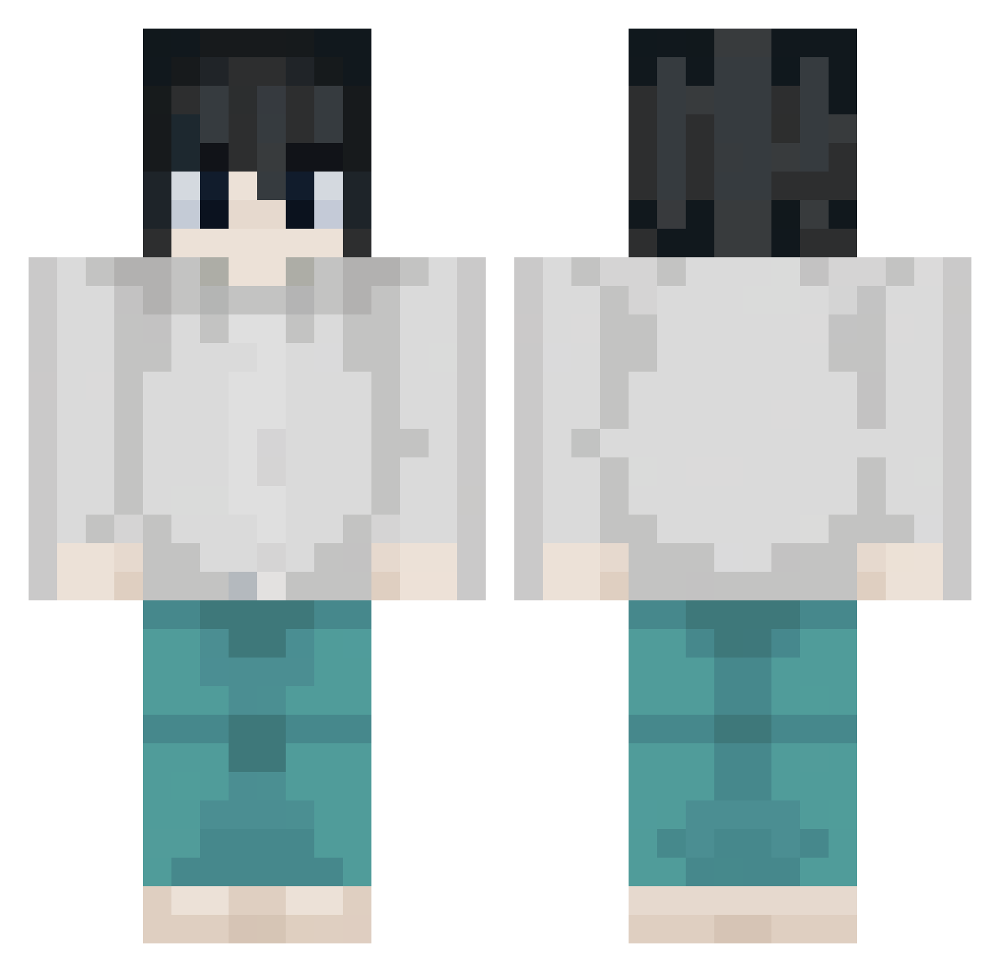 olibrrrr Minecraft skin, front and back view