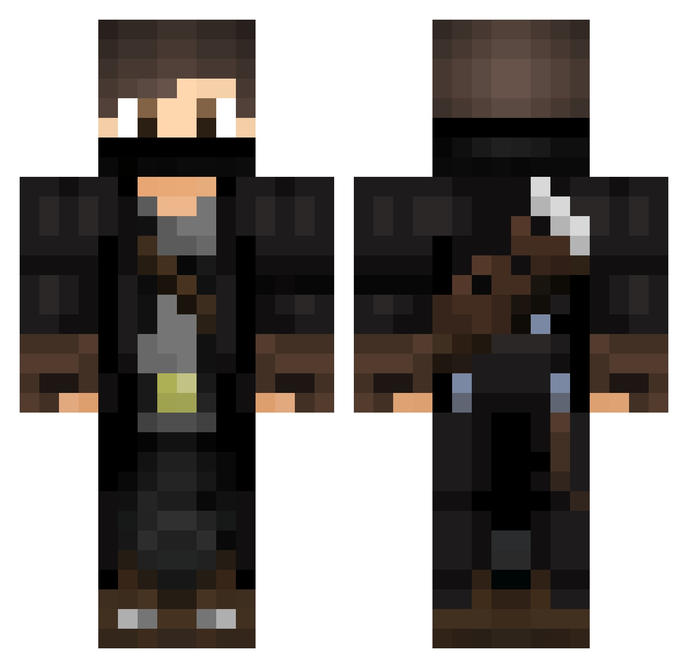 Hunter_PvP_ Minecraft skin, front and back view