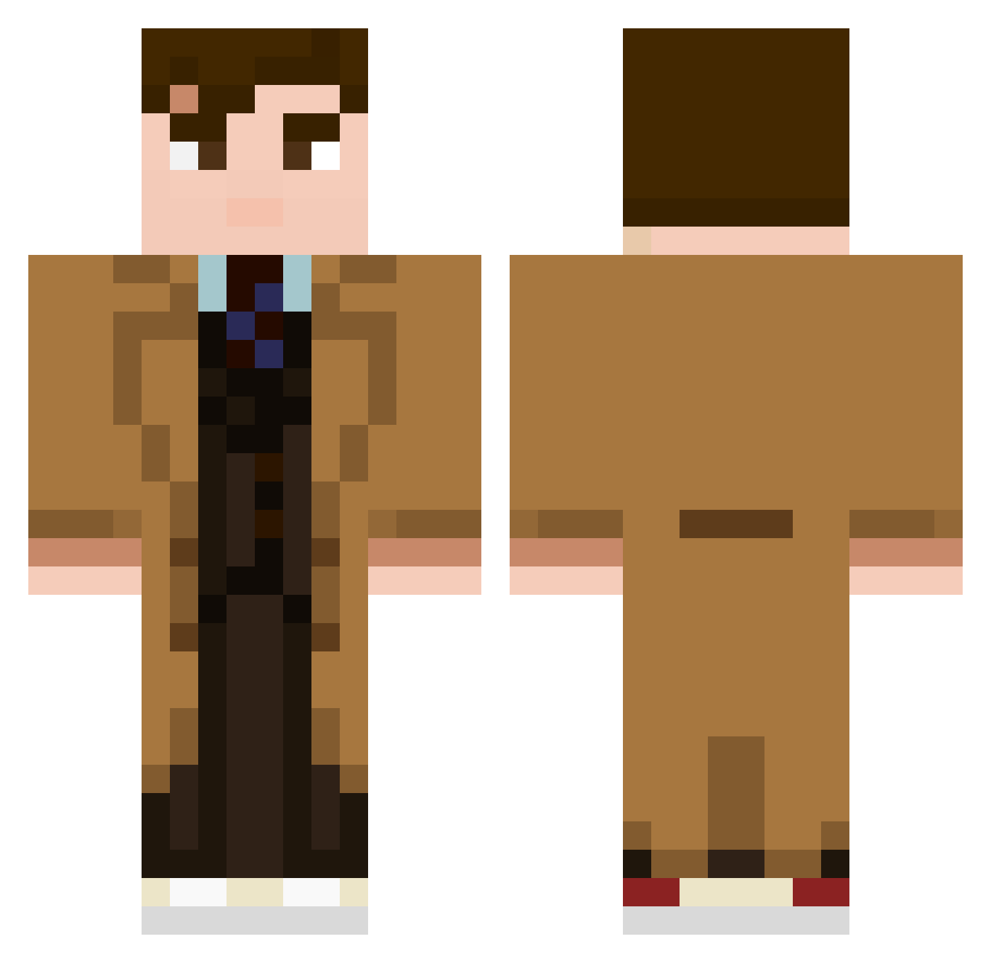 Gaiety Minecraft skin, front and back view