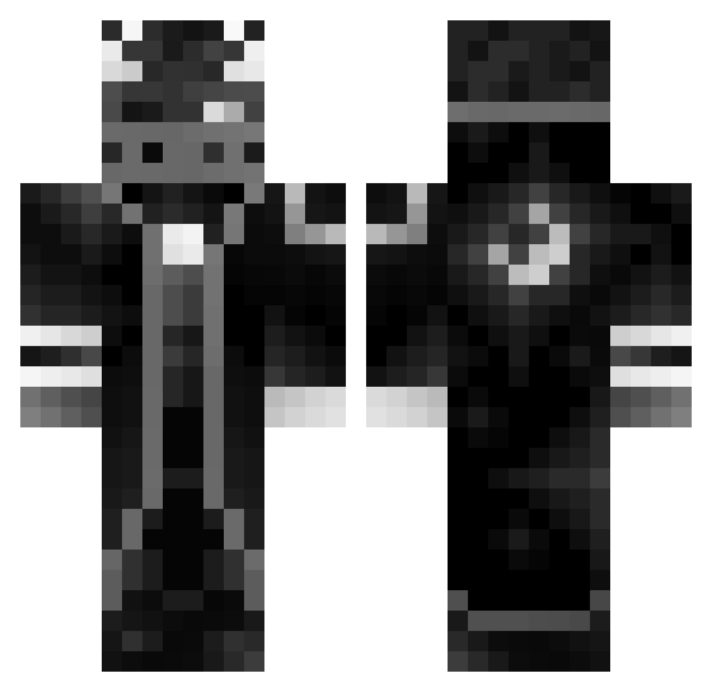 plsTryNotToDye Minecraft skin, front and back view