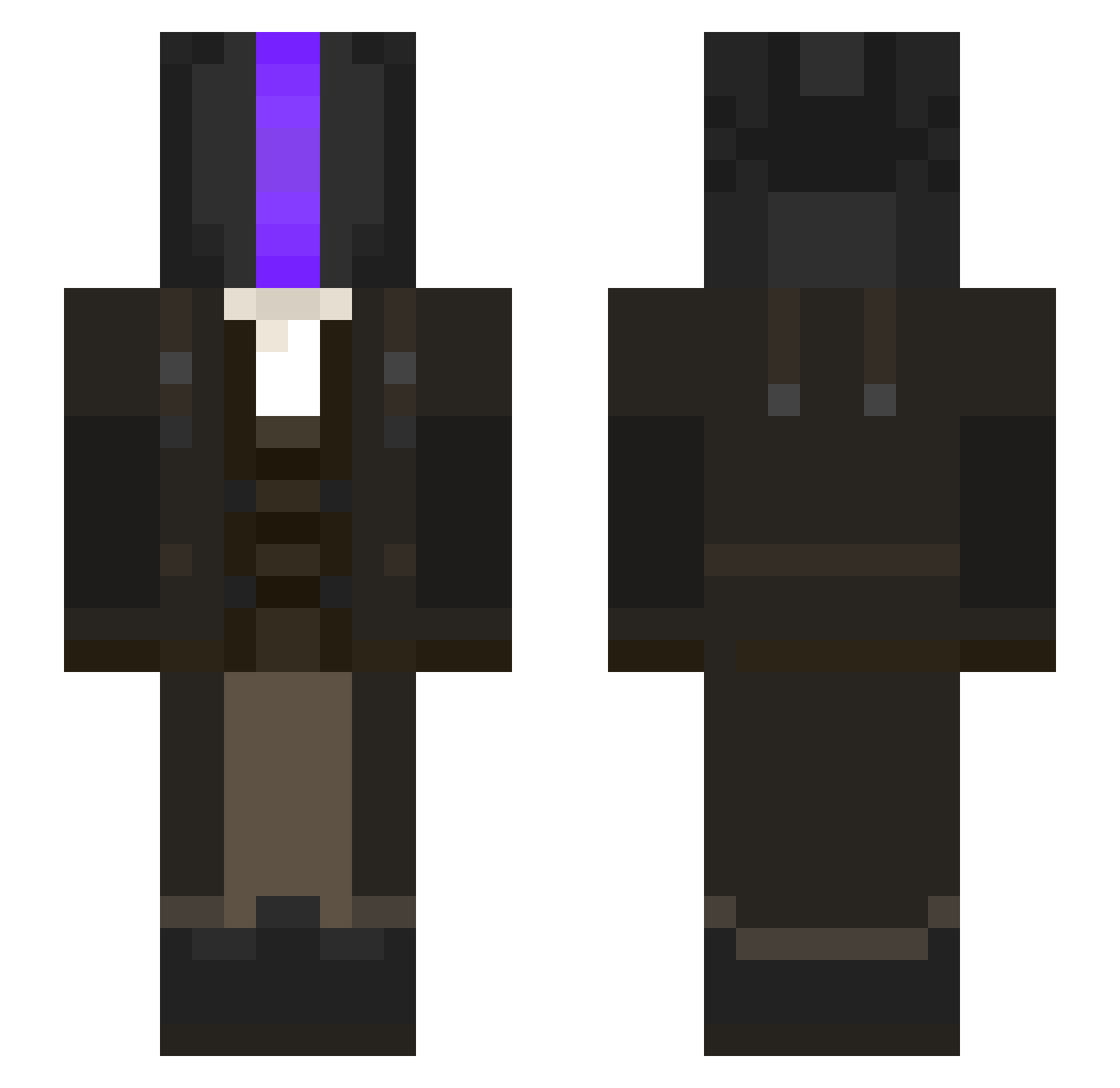 Bondold0017 Minecraft skin, front and back view