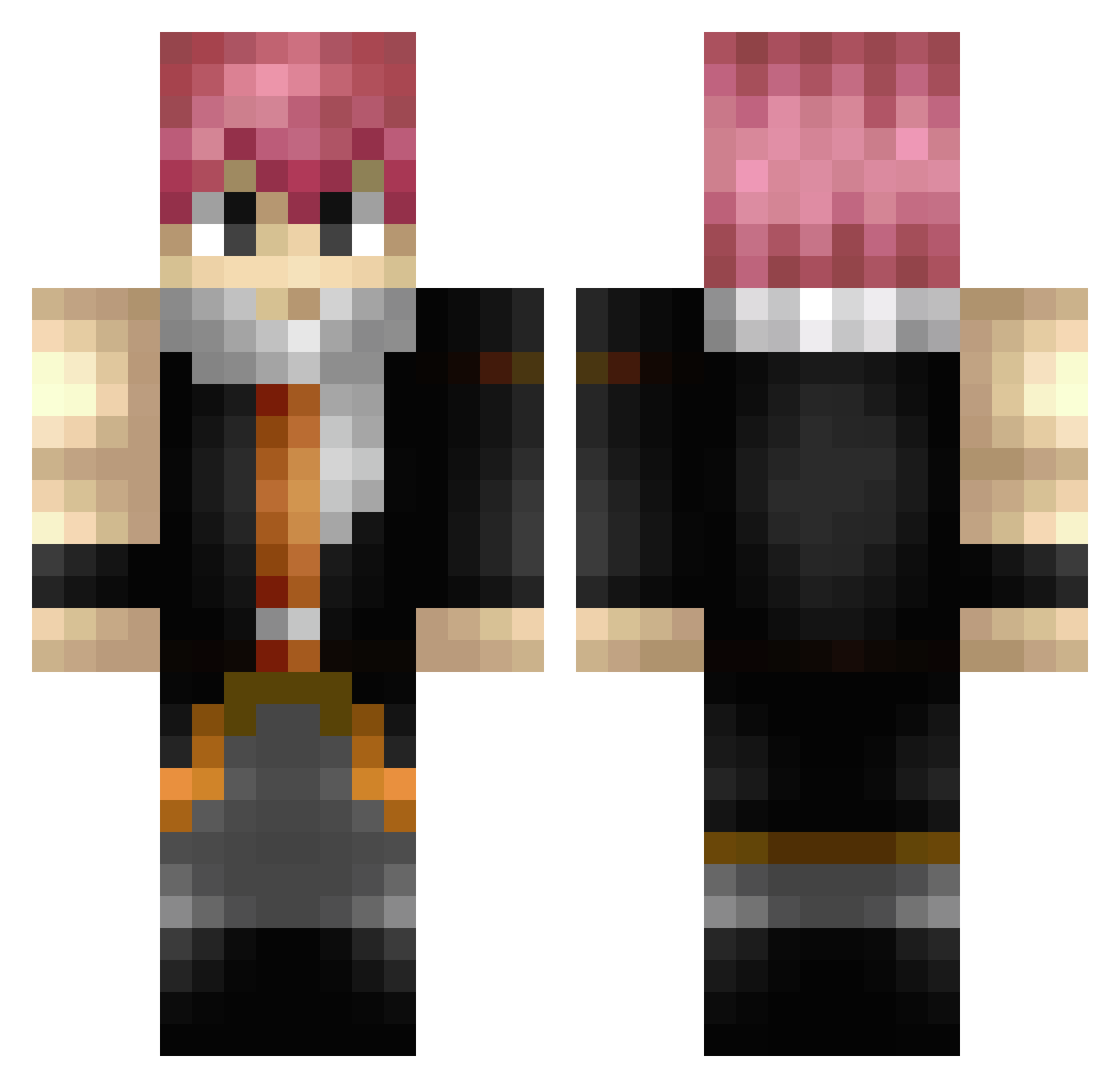 gudli Minecraft skin, front and back view