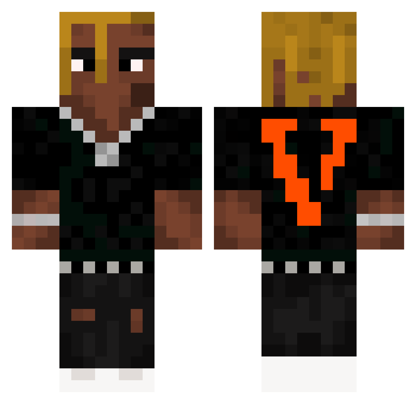yodavert Minecraft skin, front and back view