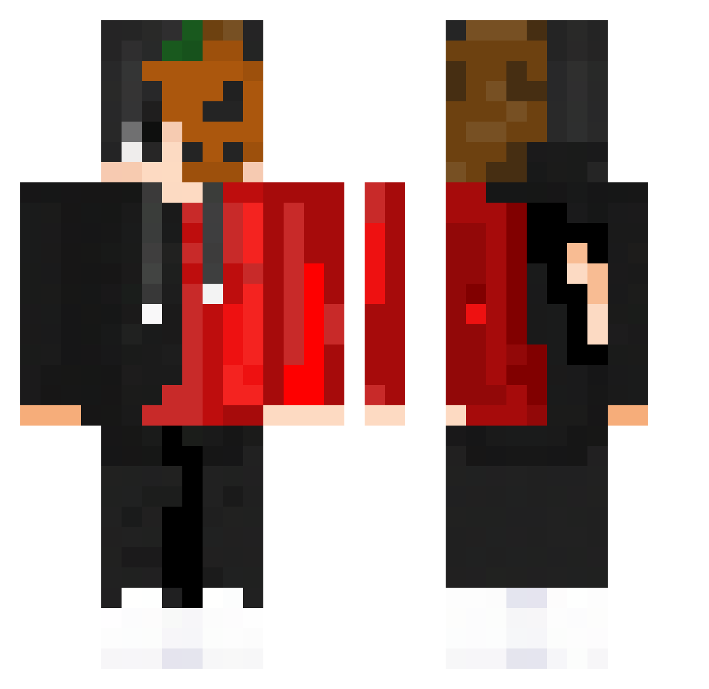 Thunderbolt_1 Minecraft skin, front and back view