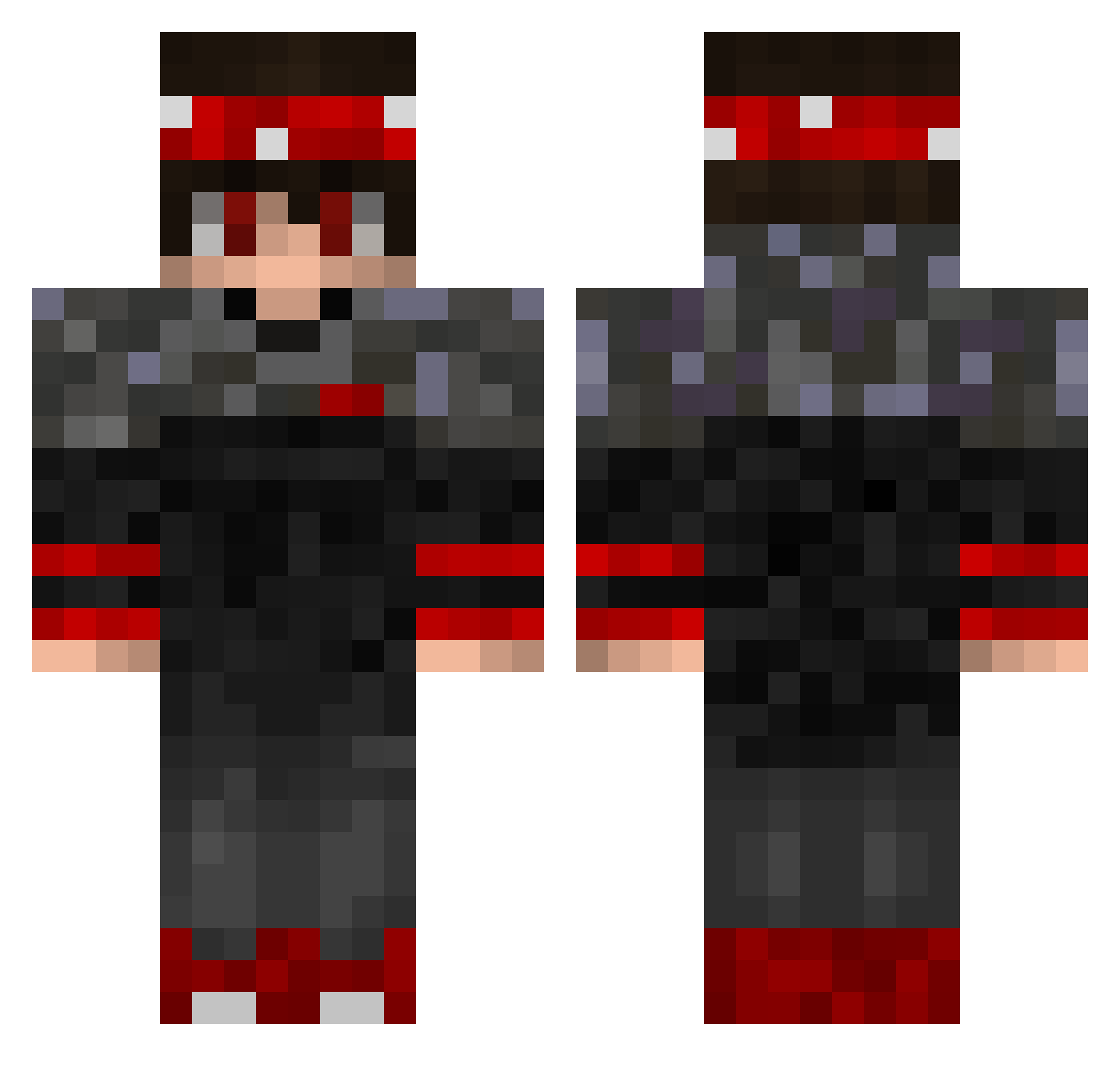 ShqZix_ Minecraft skin, front and back view
