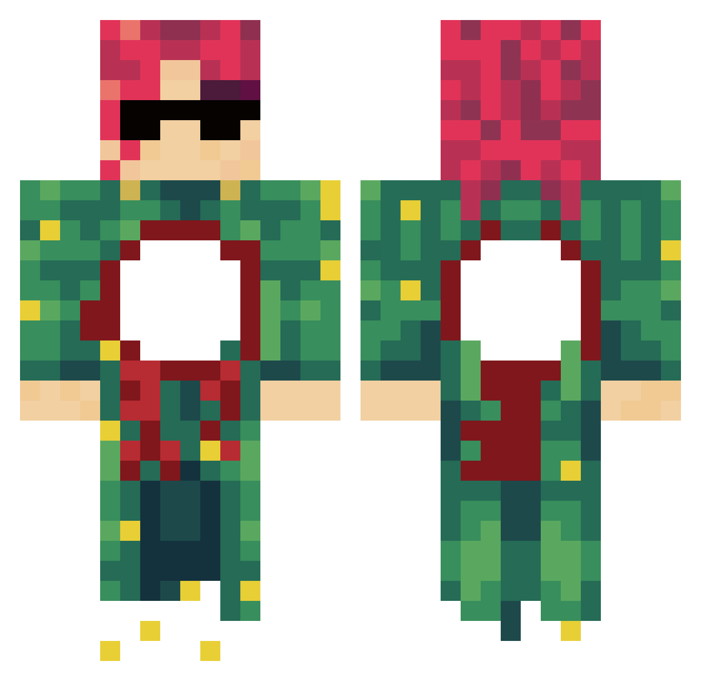 Jojoestarrrrr_ Minecraft skin, front and back view