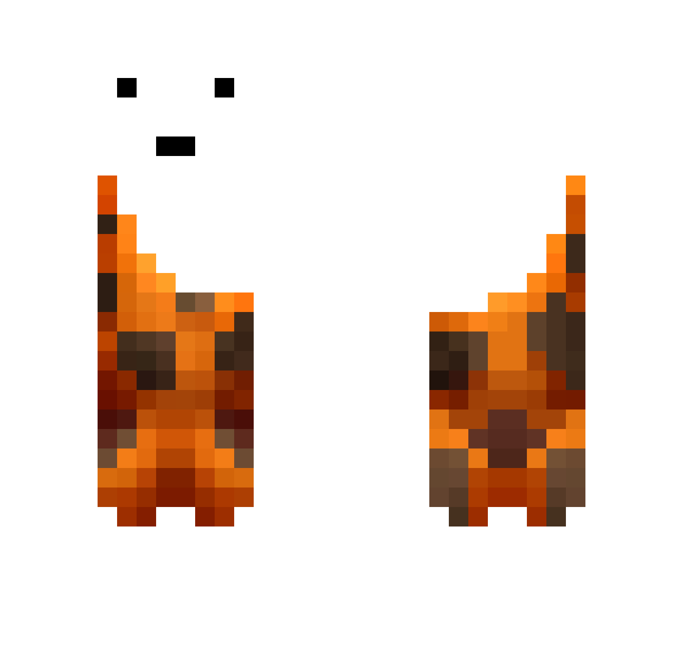 Velgorix Minecraft skin, front and back view