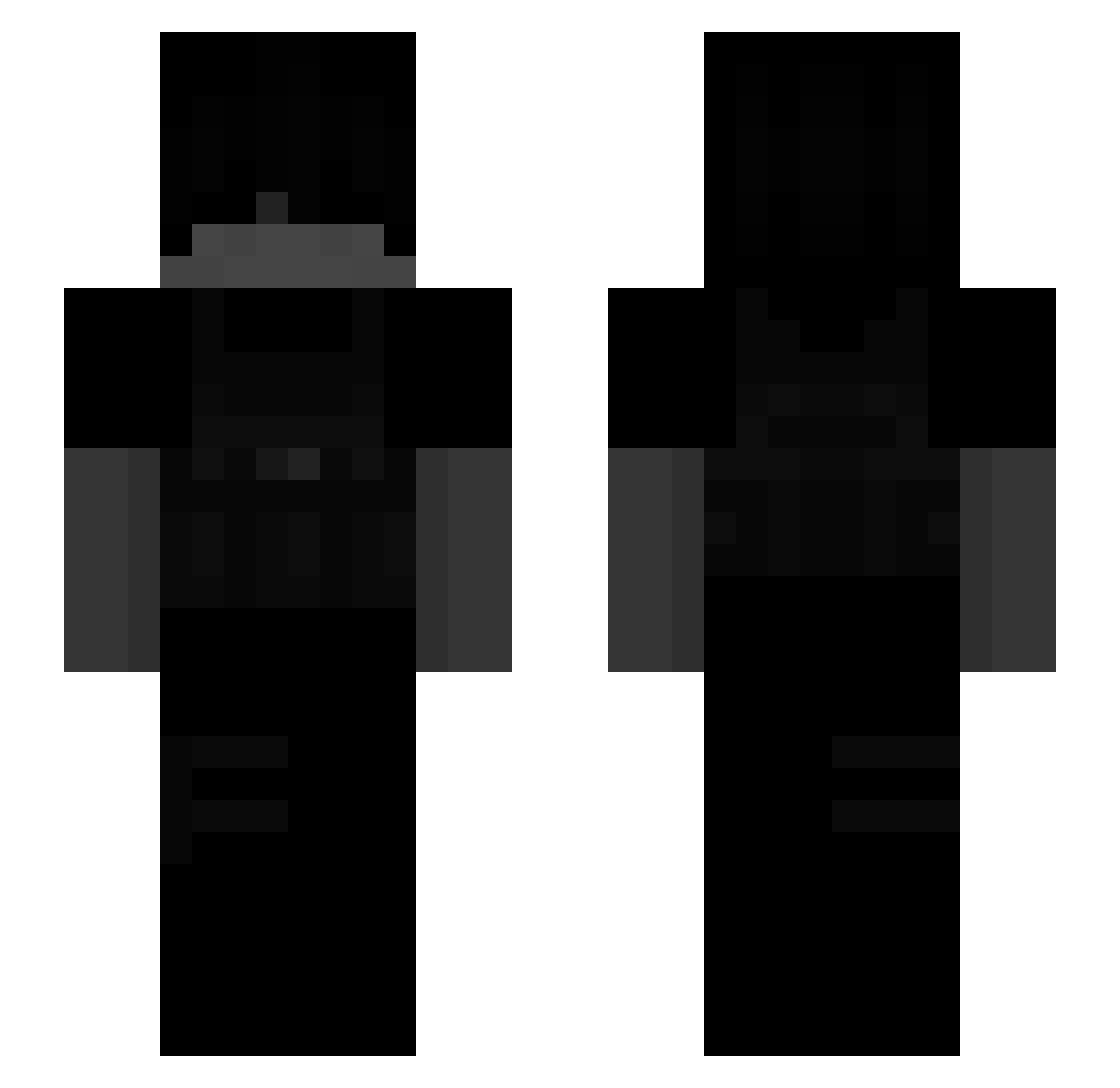 spooksgrave Minecraft skin, front and back view
