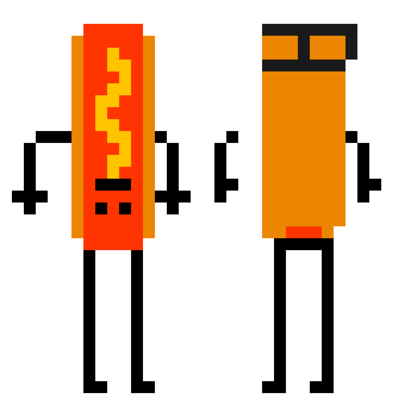 SpiderPlantMan Minecraft skin, front and back view