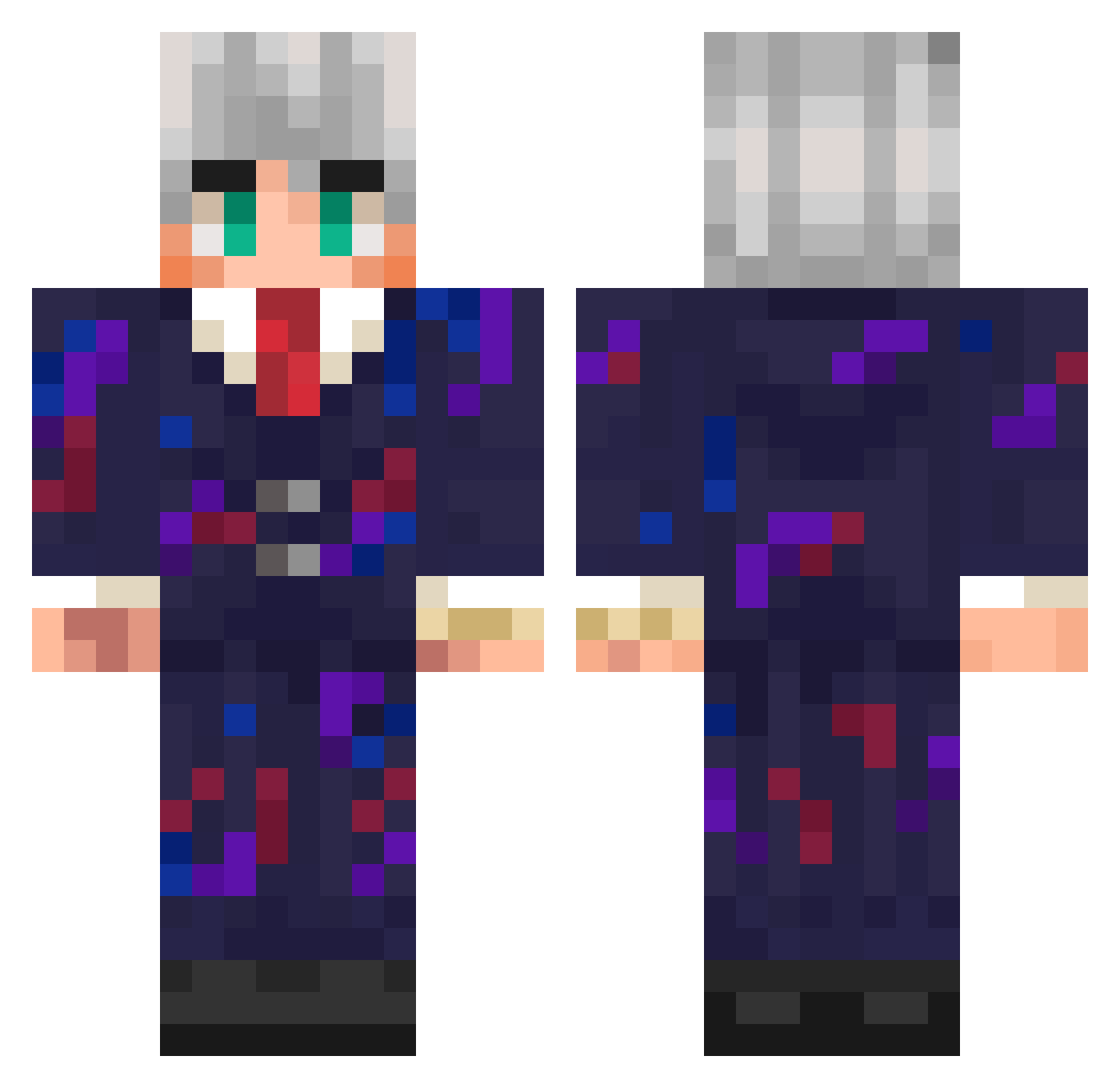 RAULCXGAME Minecraft skin, front and back view