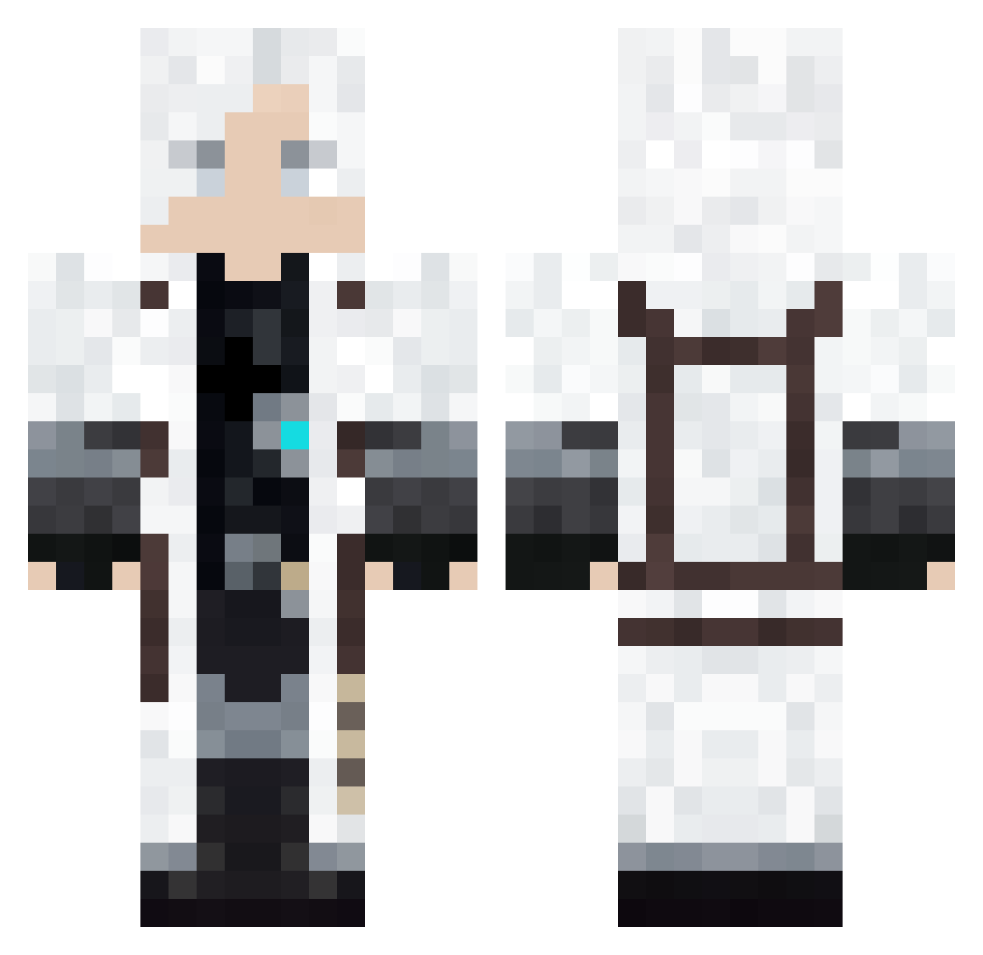 Namwen Minecraft skin, front and back view
