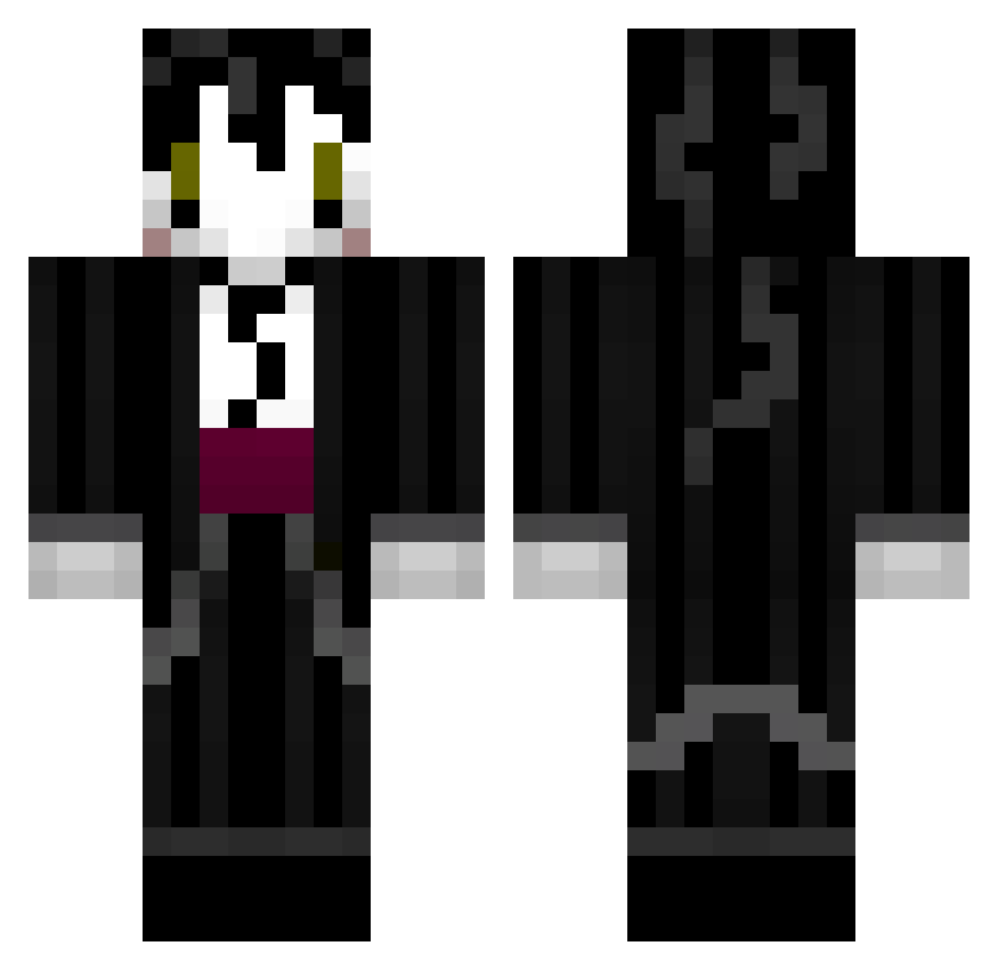 alliaceae Minecraft skin, front and back view