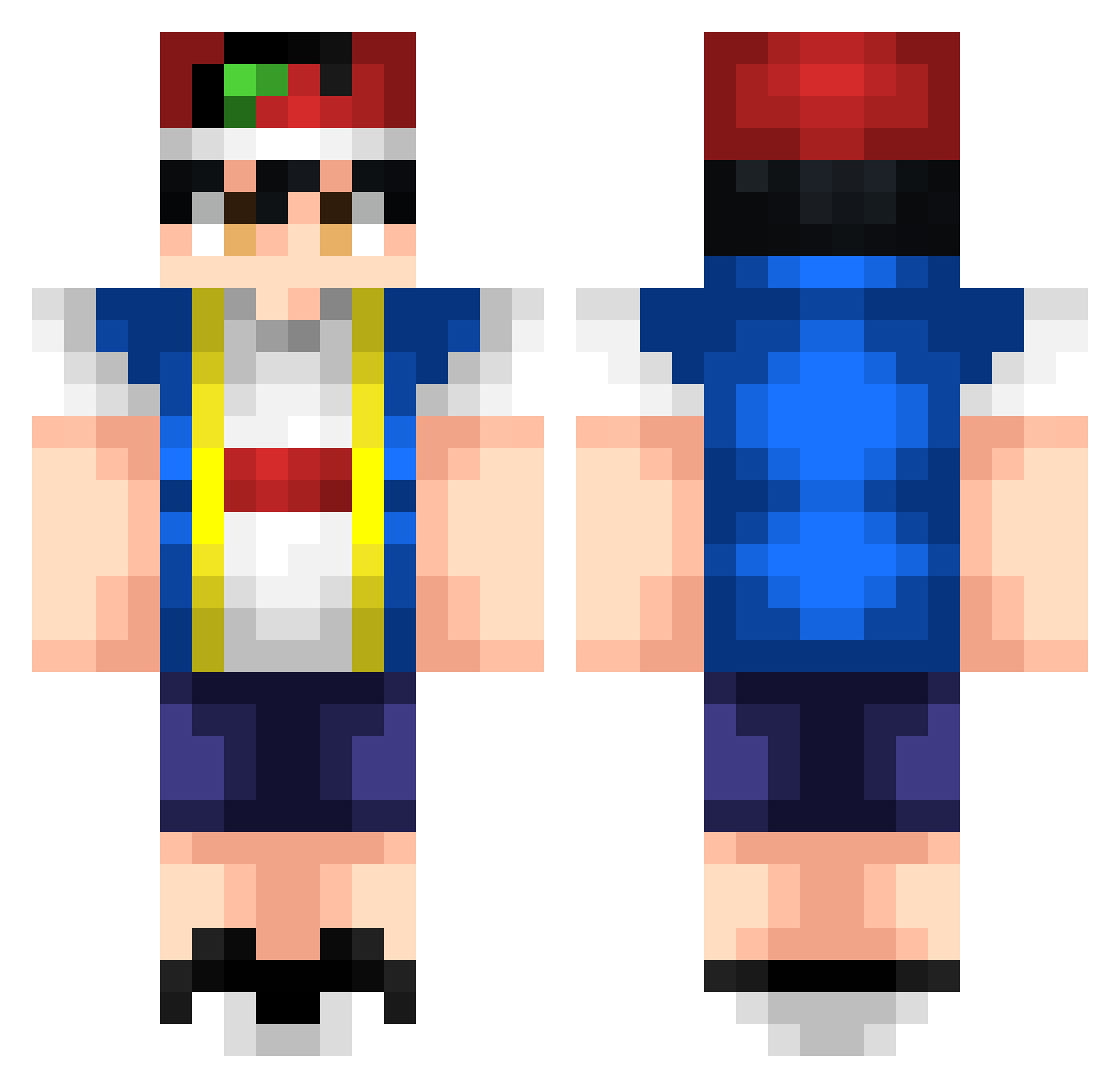 ArthurS10 Minecraft skin, front and back view