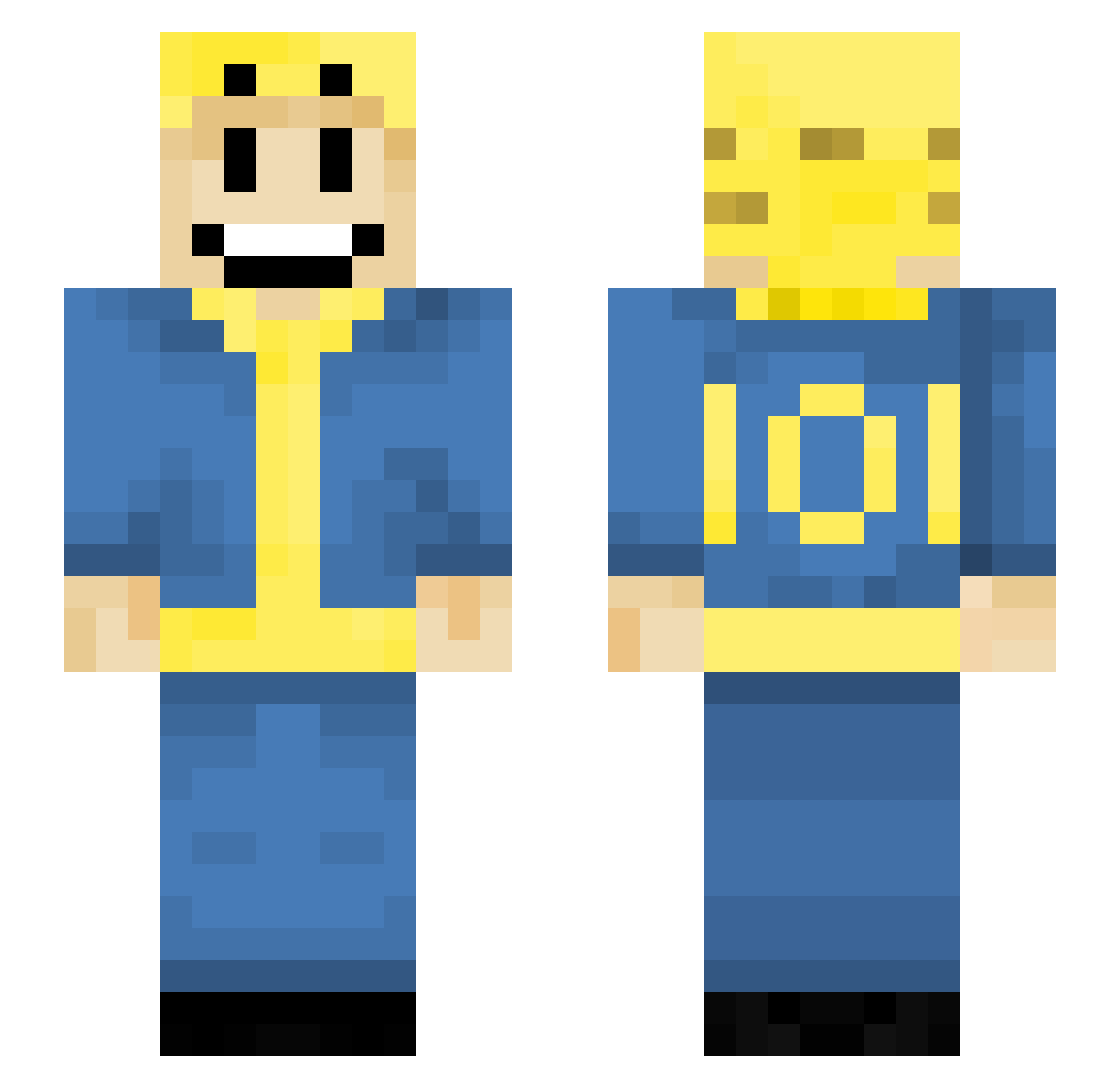 SCHMANTONIUS Minecraft skin, front and back view