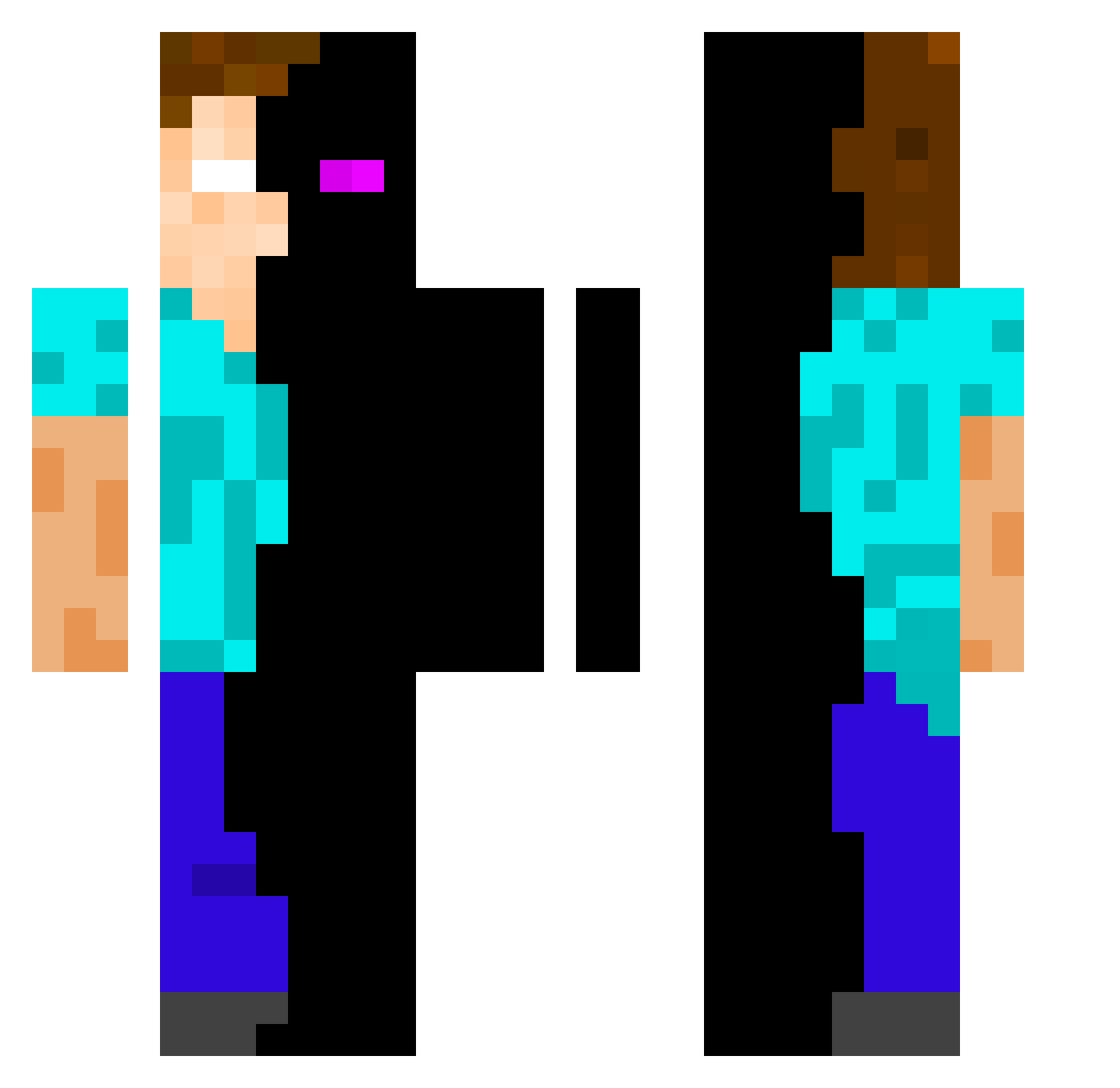 Perseus338 Minecraft skin, front and back view