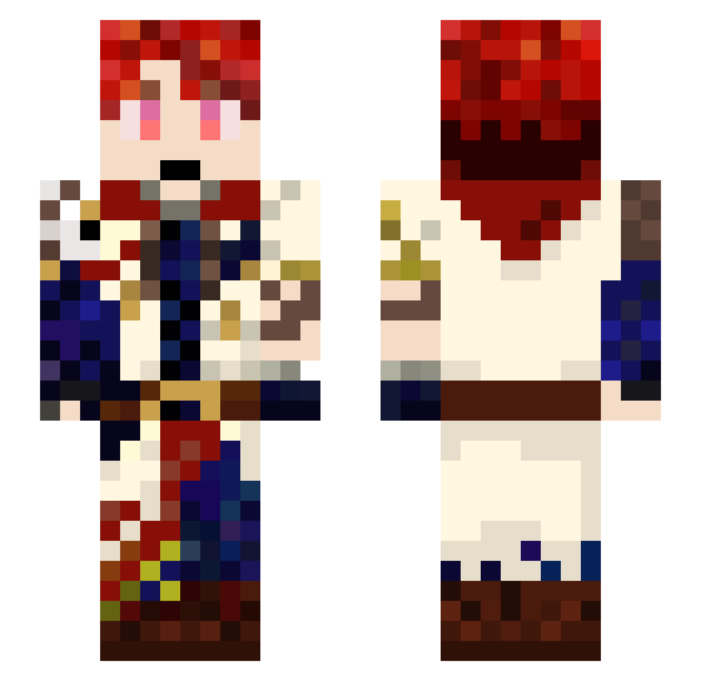 peshi1113 Minecraft skin, front and back view