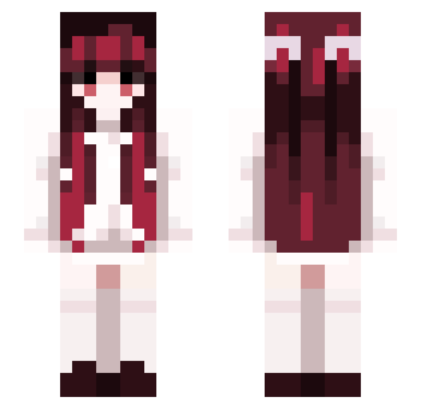 zoriyashi Minecraft skin, front and back view