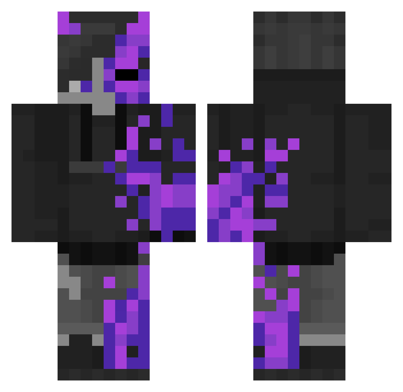killazxc Minecraft skin, front and back view