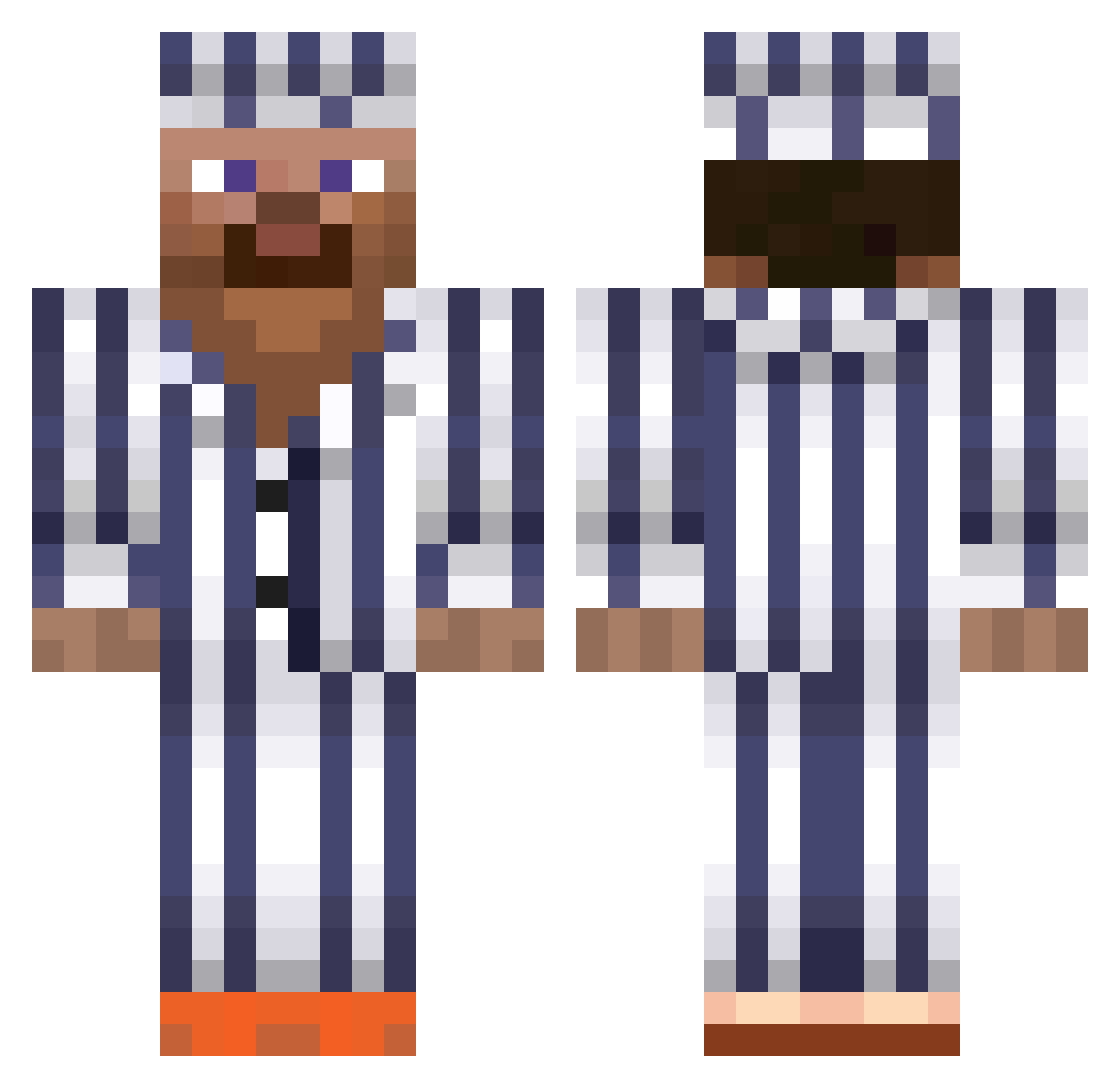 Linco1n_B Minecraft skin, front and back view