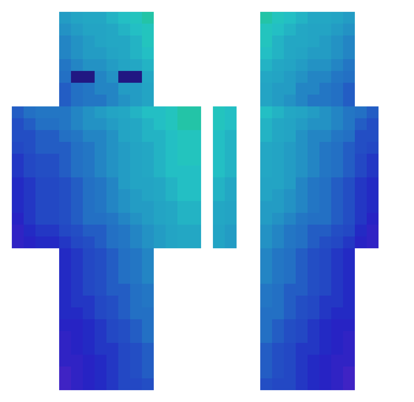 wyath Minecraft skin, front and back view
