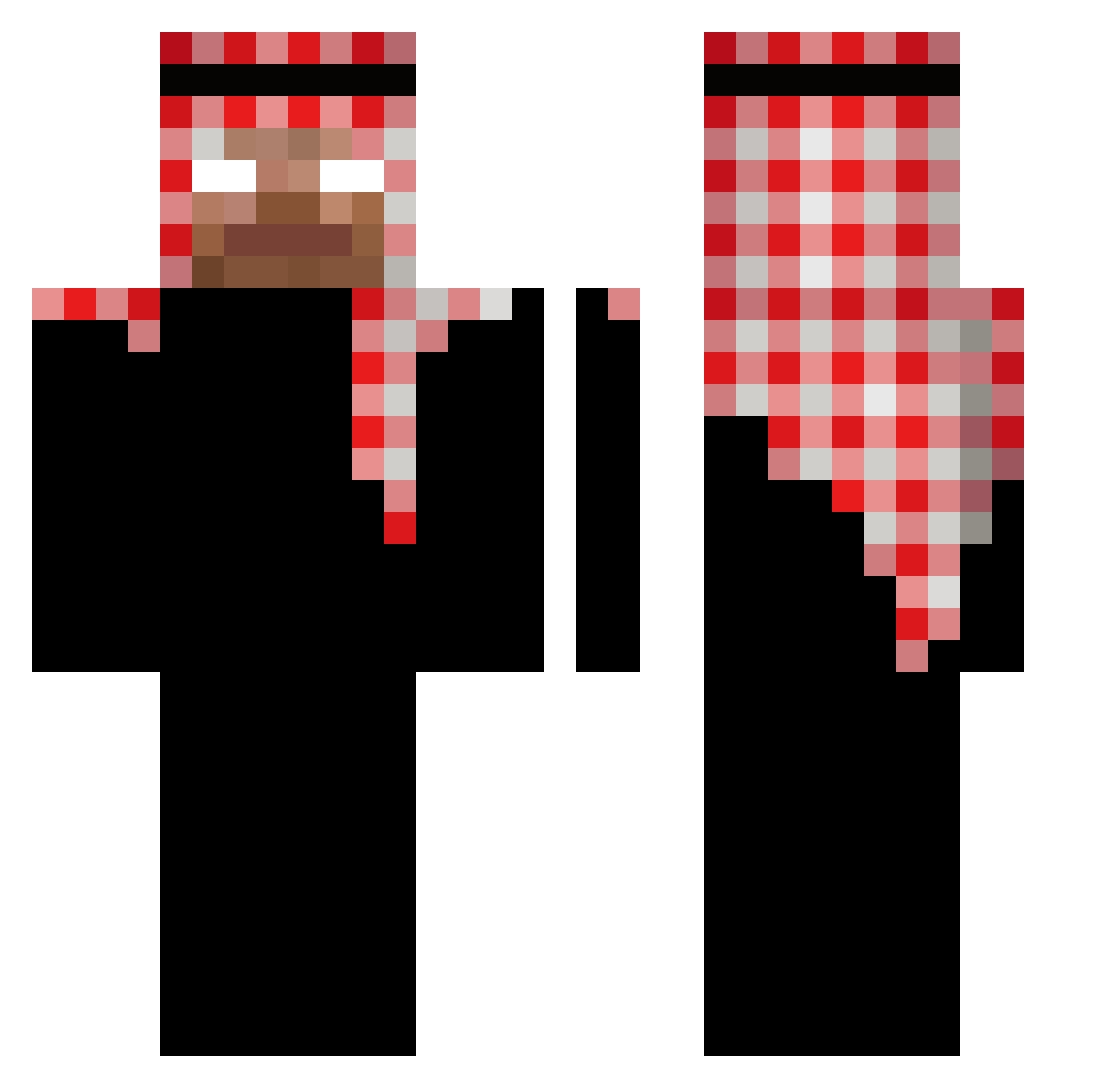 TGV_Infinite Minecraft skin, front and back view