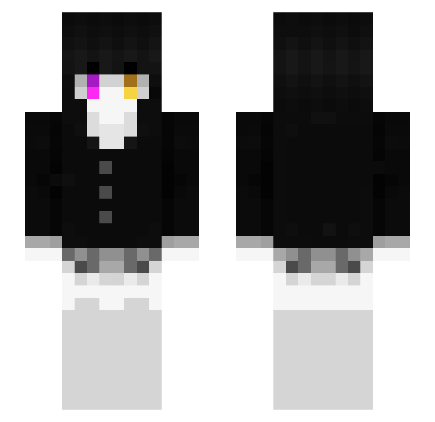 krampus_02 Minecraft skin, front and back view