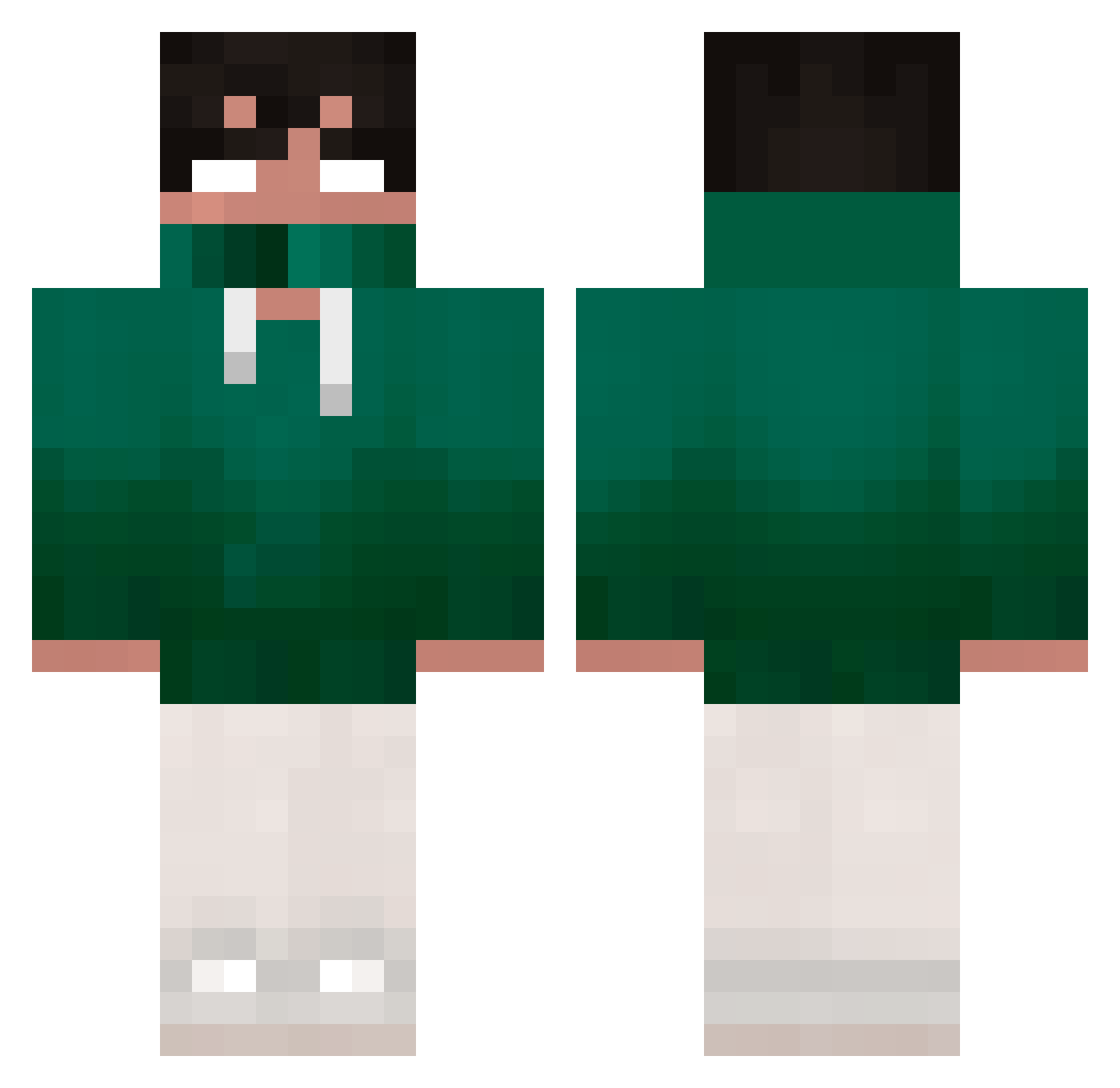 Serty27 Minecraft skin, front and back view