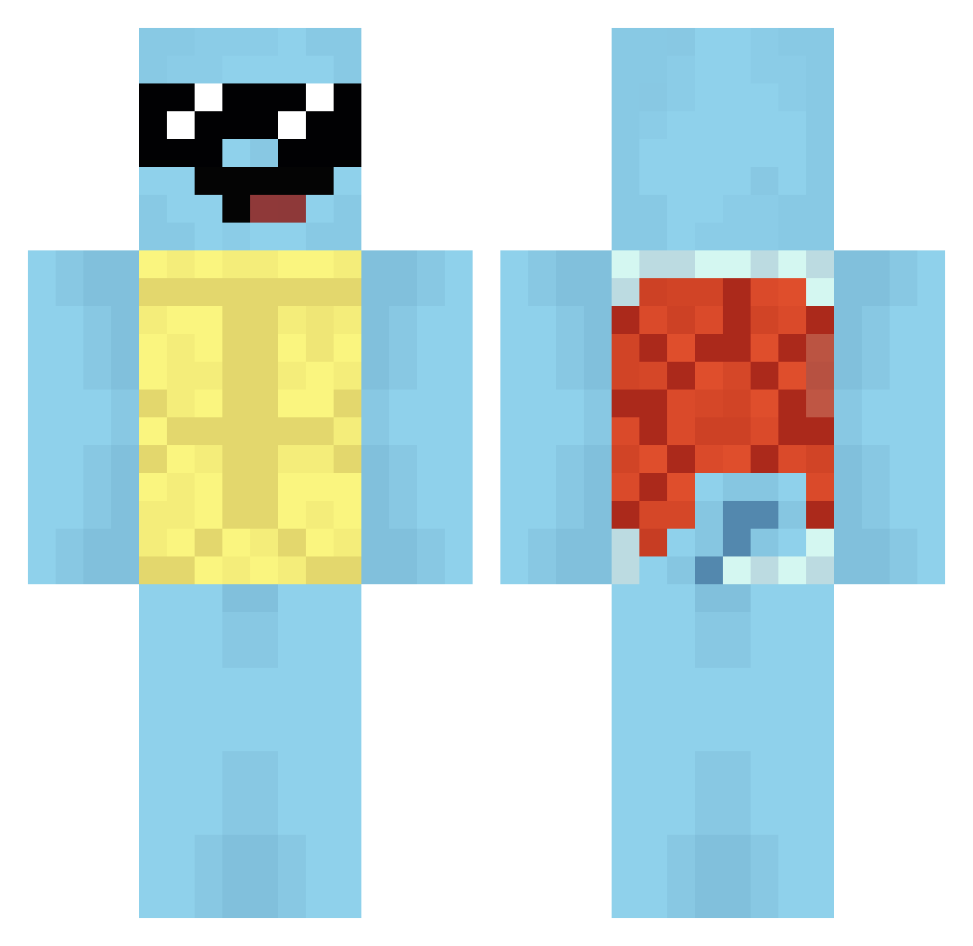Im_stronger_lol Minecraft skin, front and back view