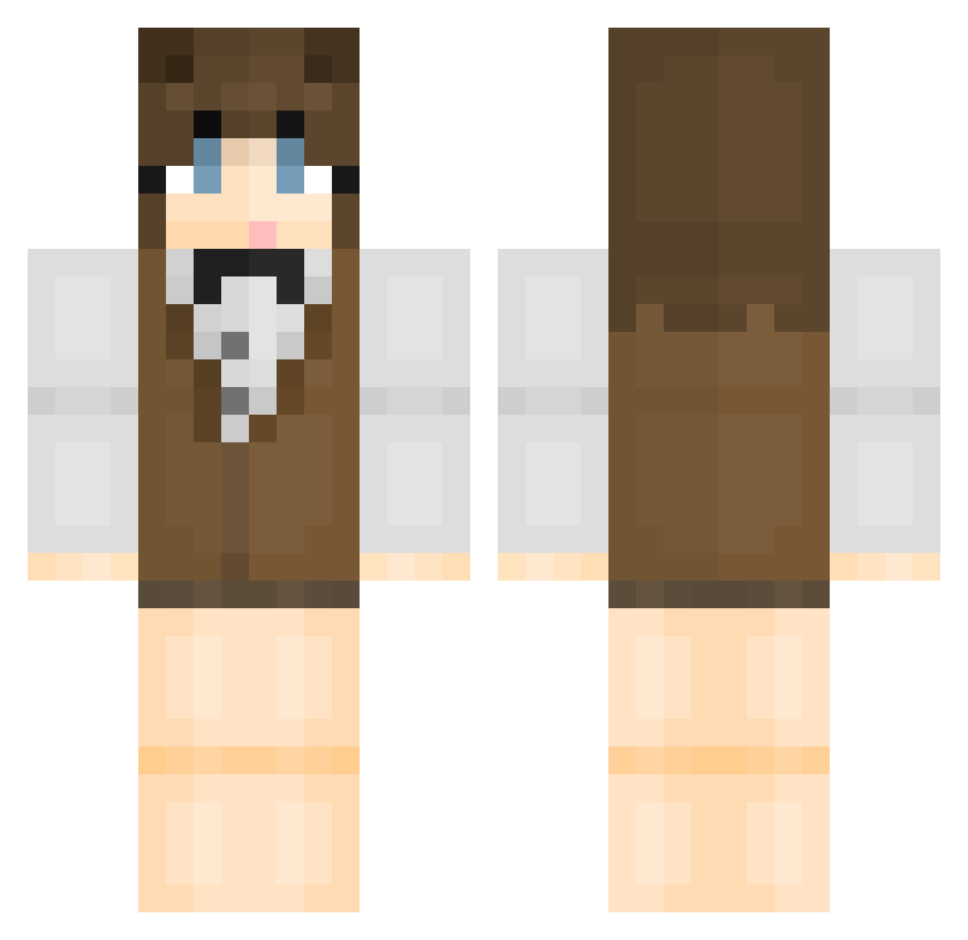 Ghana Minecraft skin, front and back view
