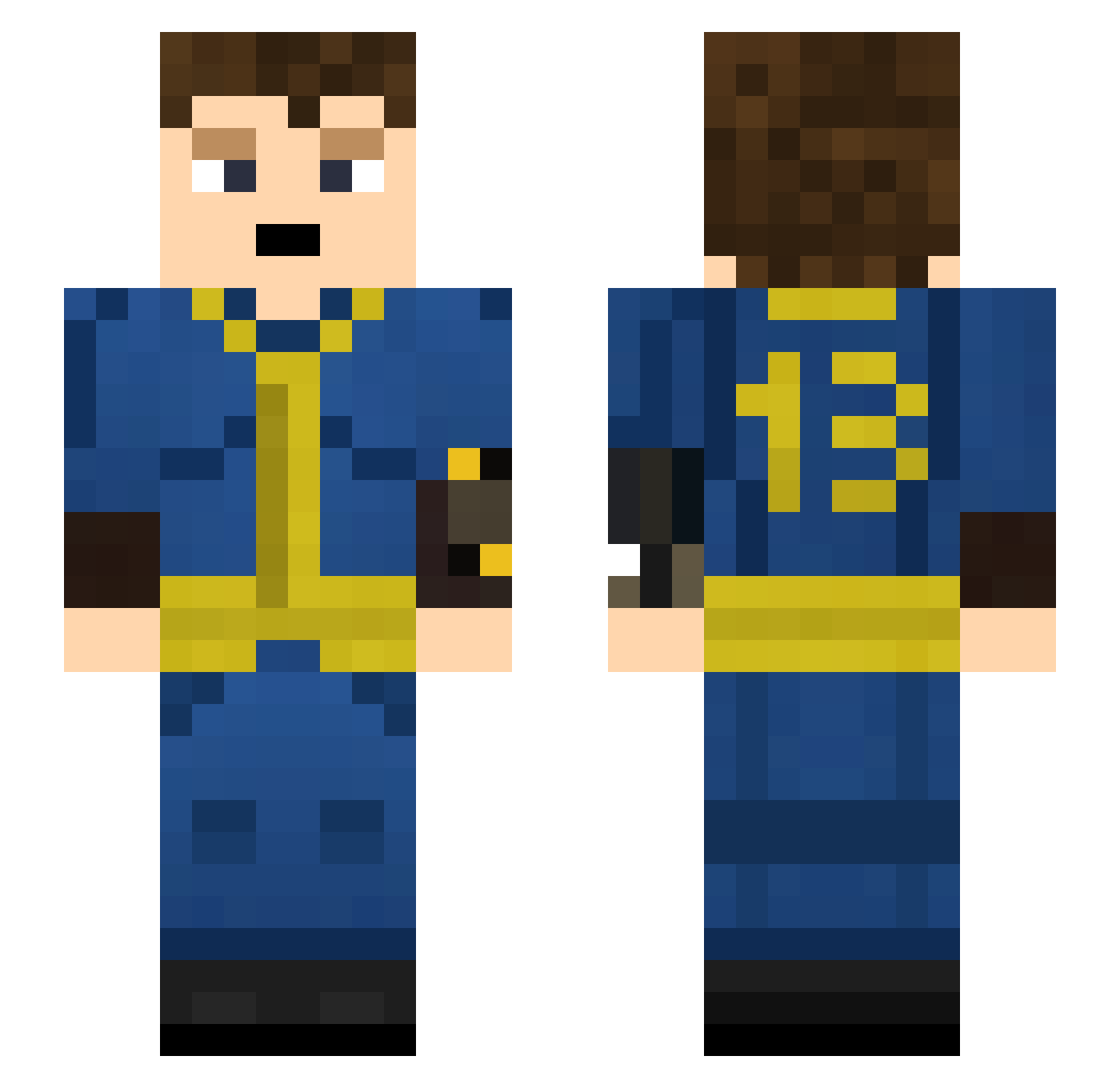 Erkiko Minecraft skin, front and back view