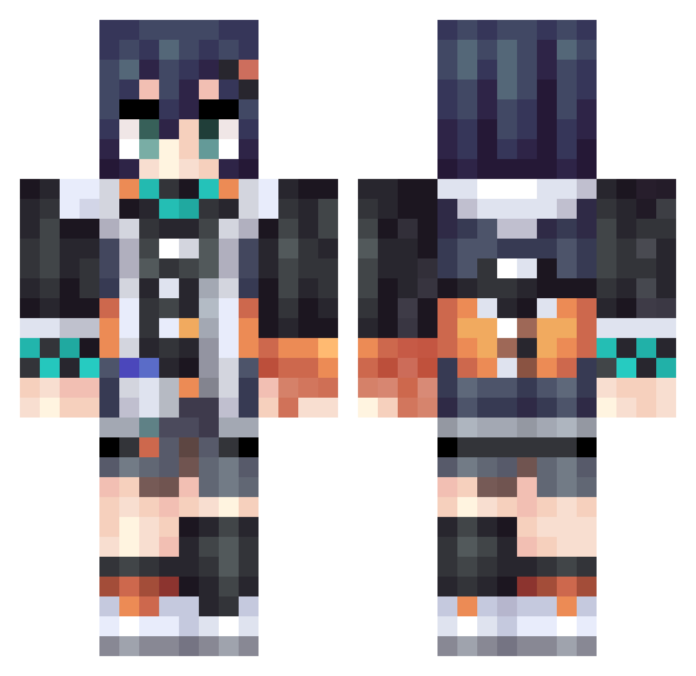 HELLO10309 Minecraft skin, front and back view