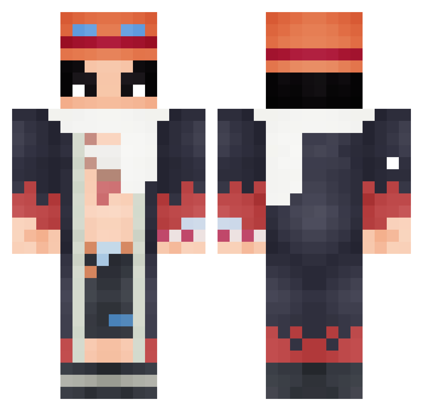 Twyxn_w Minecraft skin, front and back view