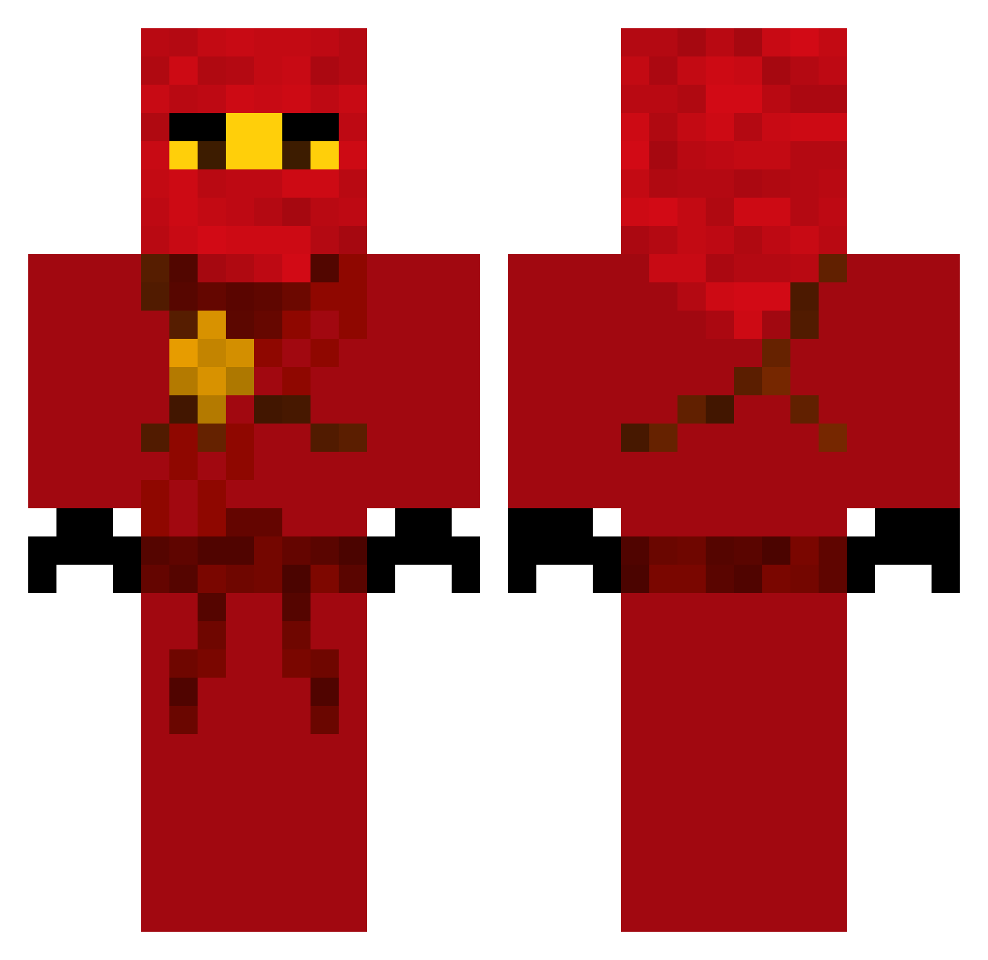 SigmaWolf1234 Minecraft skin, front and back view