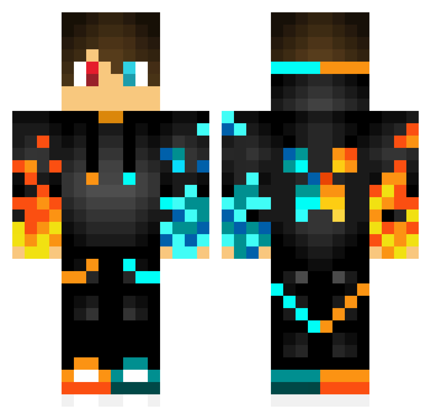 _deltaa Minecraft skin, front and back view